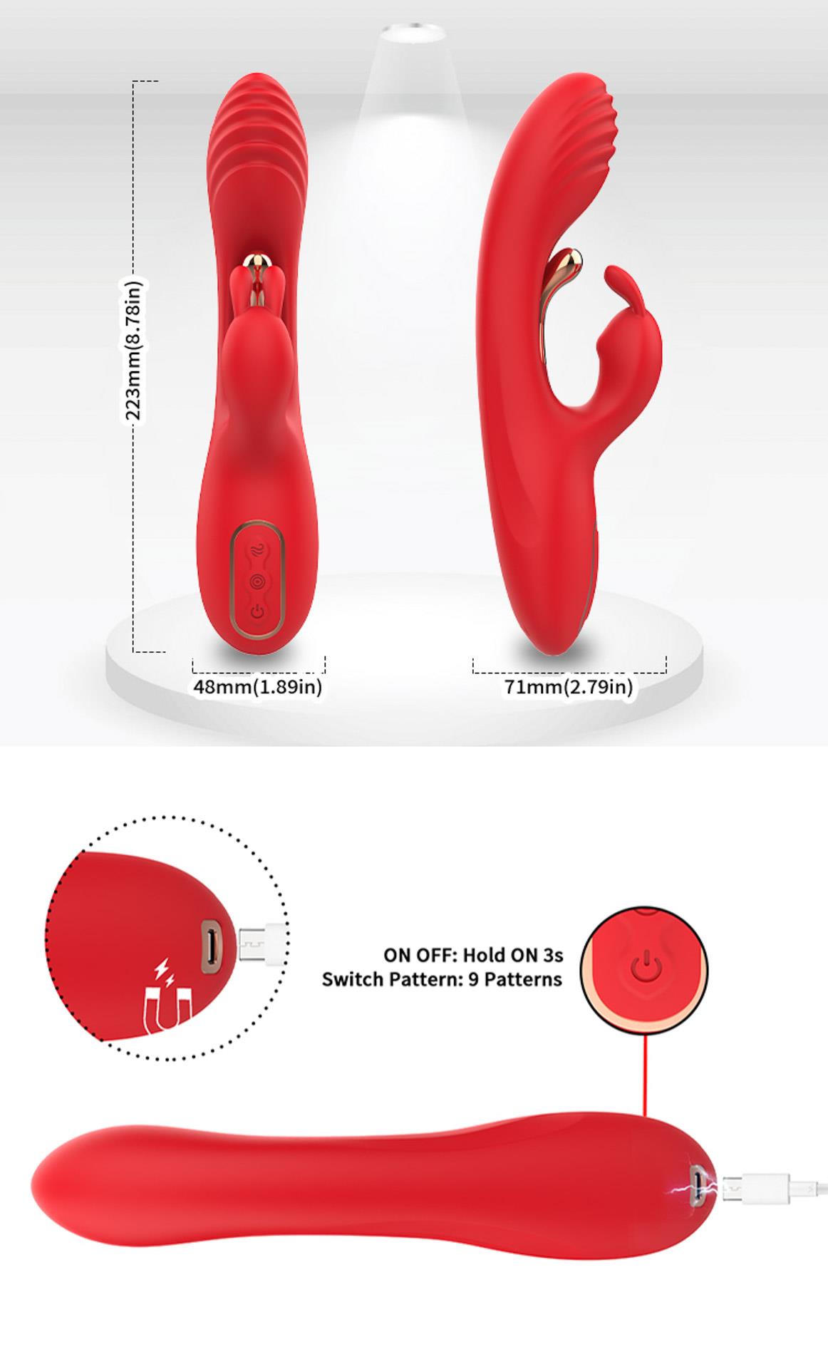 Crazy Horse Red Three-Point Vibration