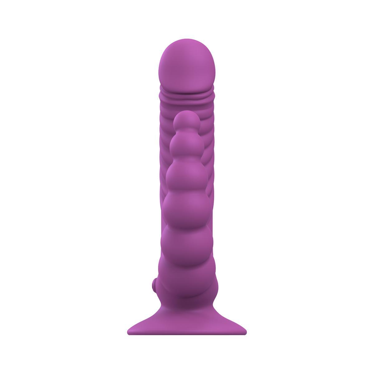 Teazers - Double Vibrator With Suction Cup And Remote - Purple