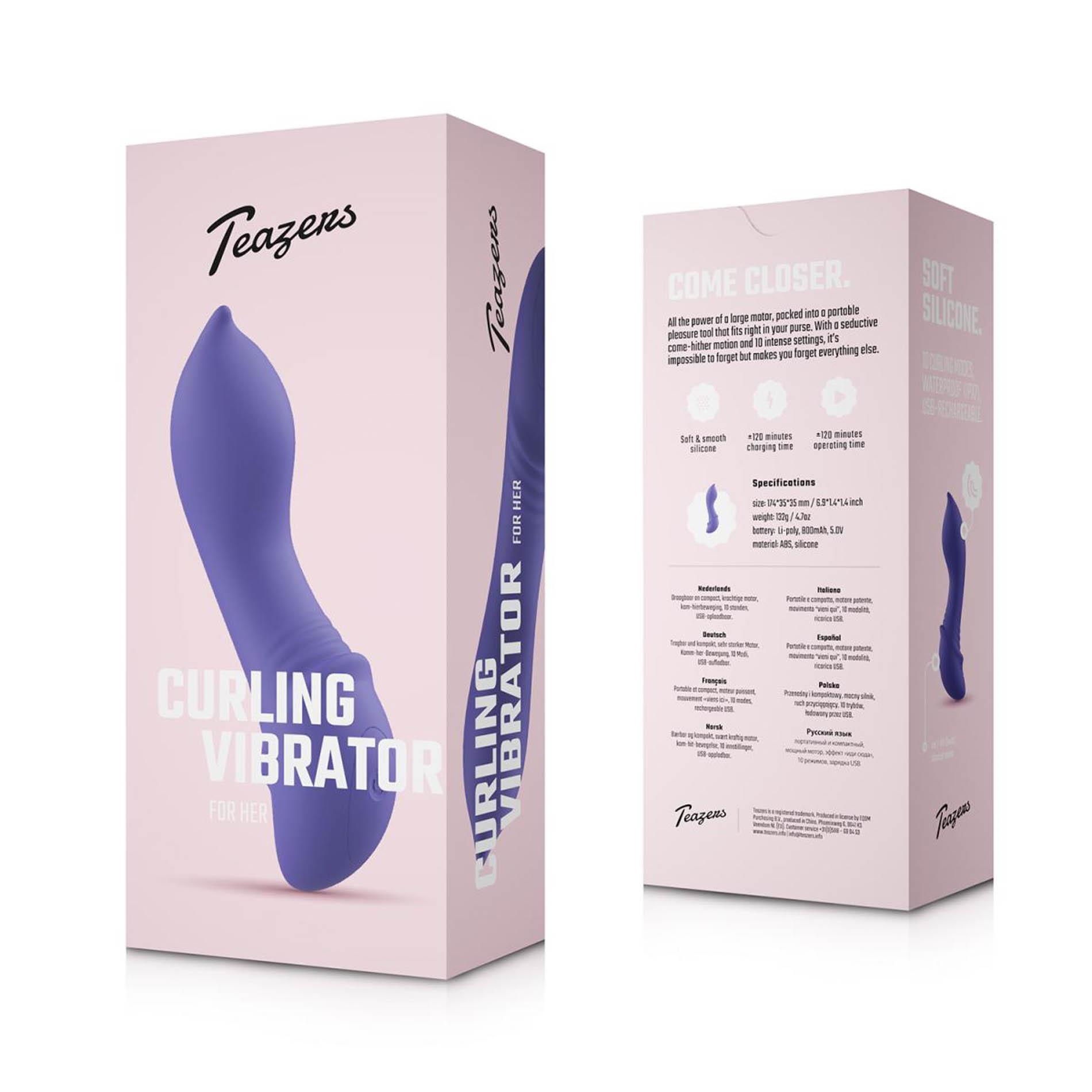 Teazers – Curling Mini Vibrator – Midnight Violet