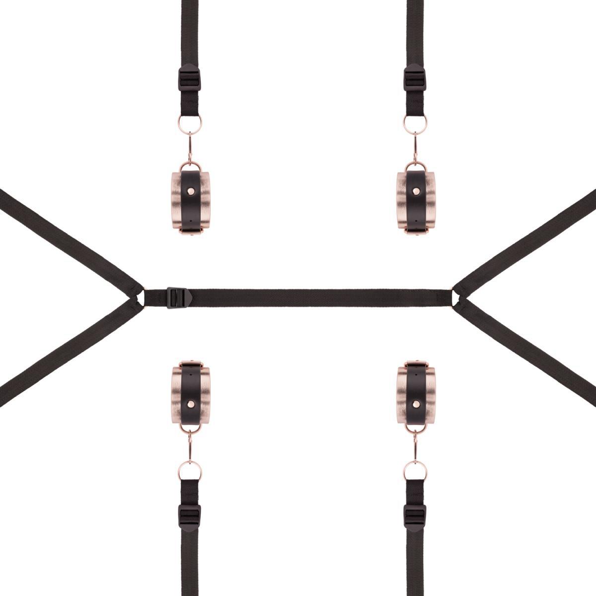 Rosy Gold - Under-Mattress Restraint Set - Black