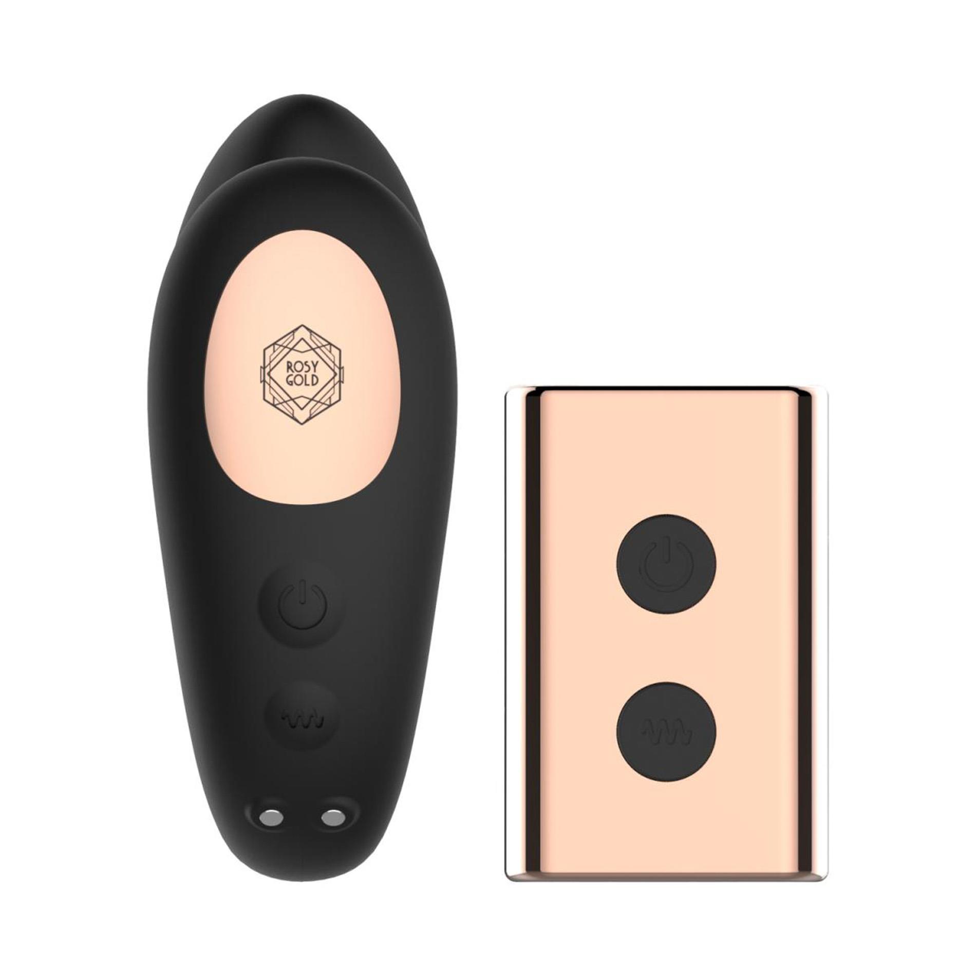 Rosy Gold – C-Shape Vibrator With Luxury Charging Case – Black