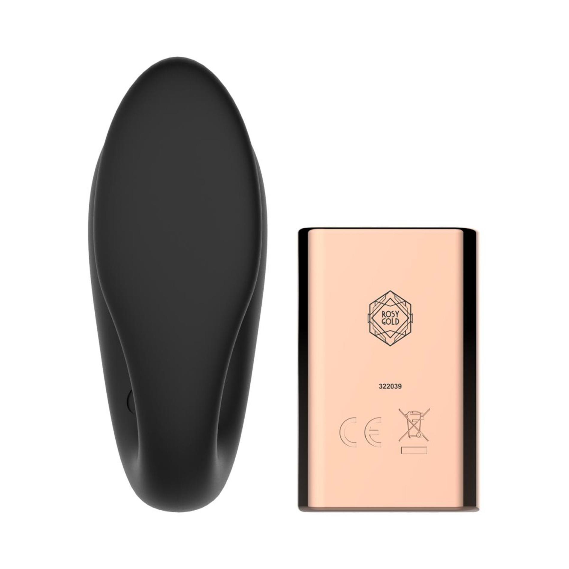 Rosy Gold – C-Shape Vibrator With Luxury Charging Case – Black