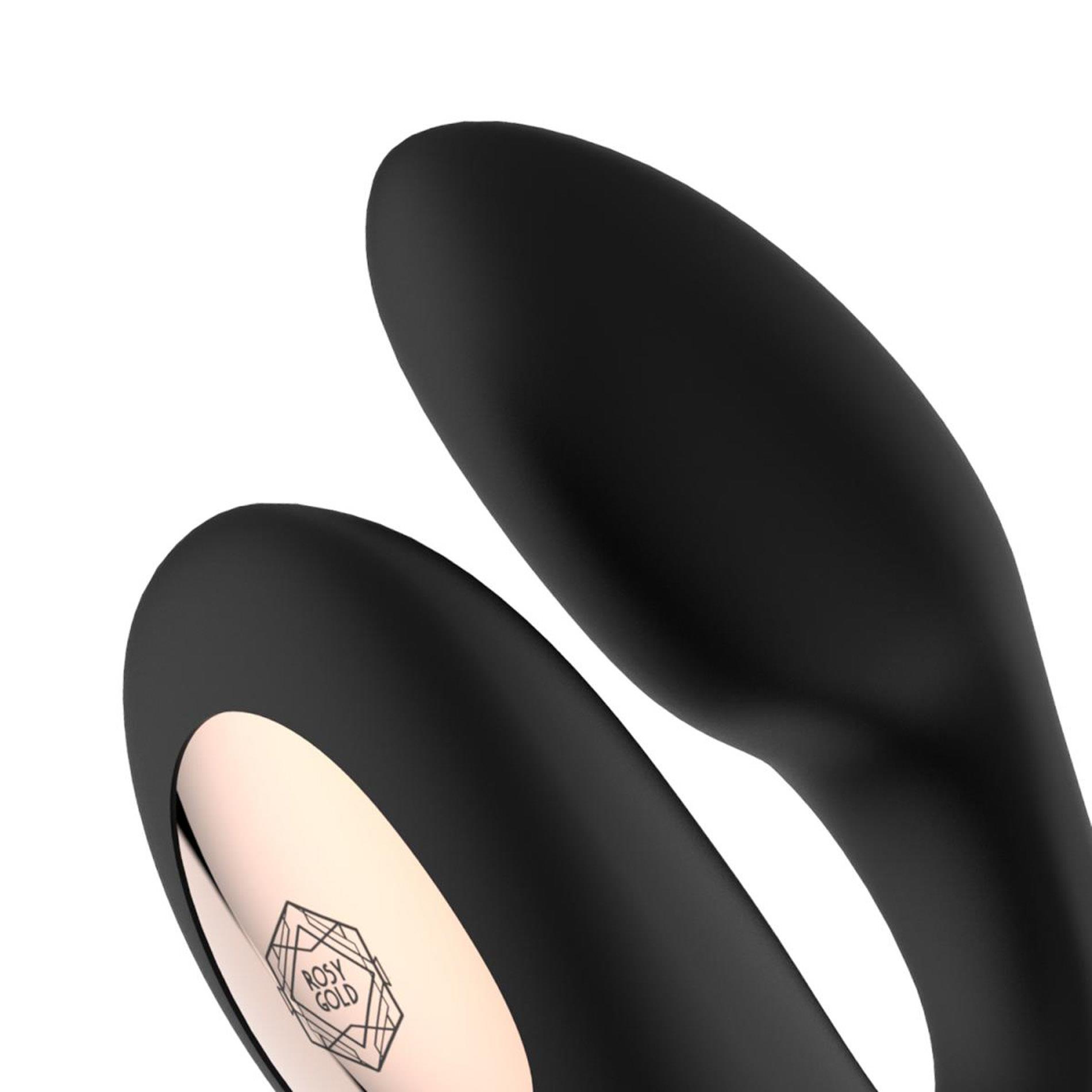 Rosy Gold – C-Shape Vibrator With Luxury Charging Case – Black