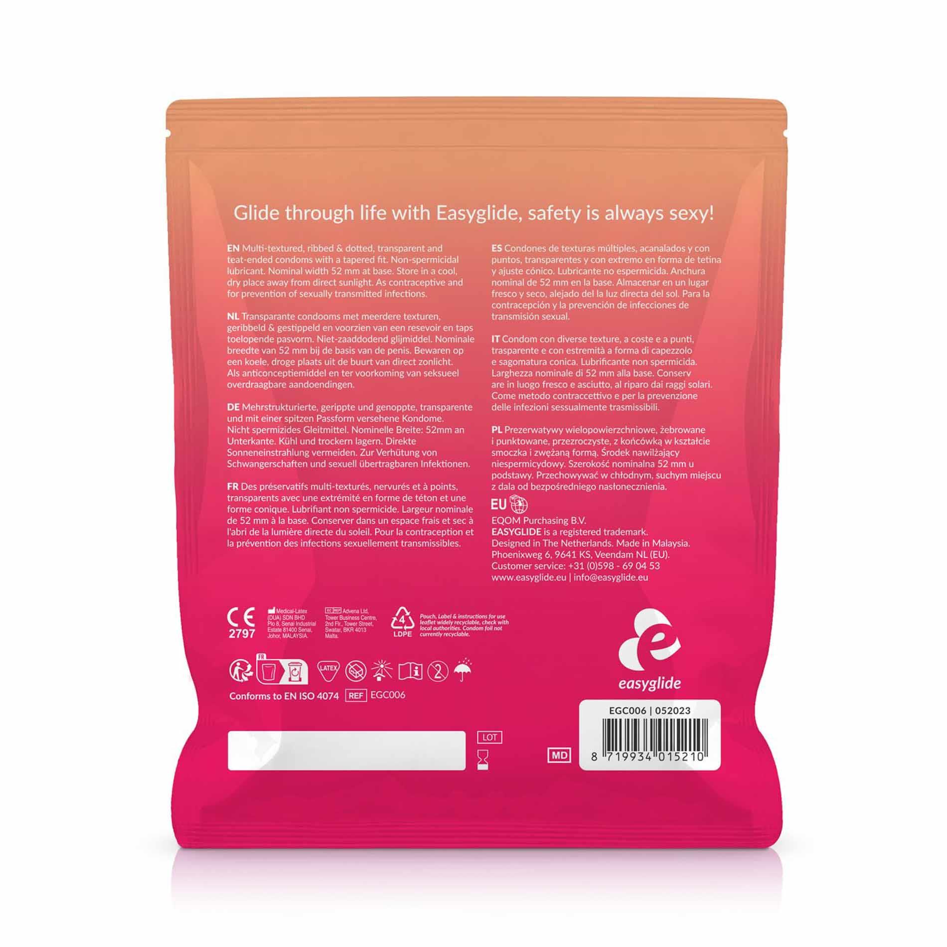 Easyglide - Ribs And Dots Condoms 40 Pcs