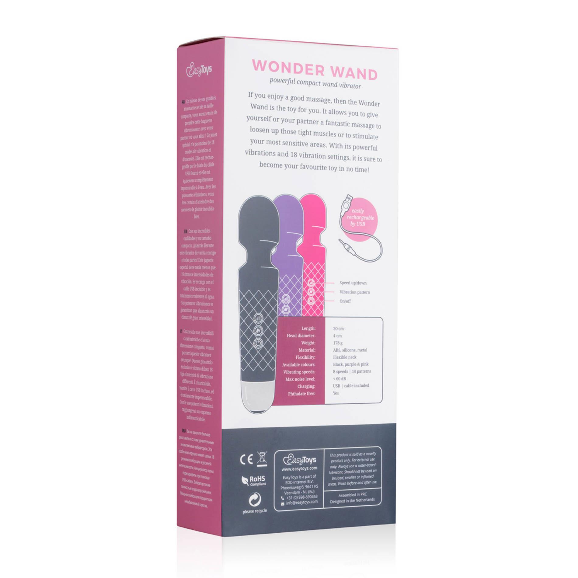 Easytoys Mini Wand Vibrator - Pink