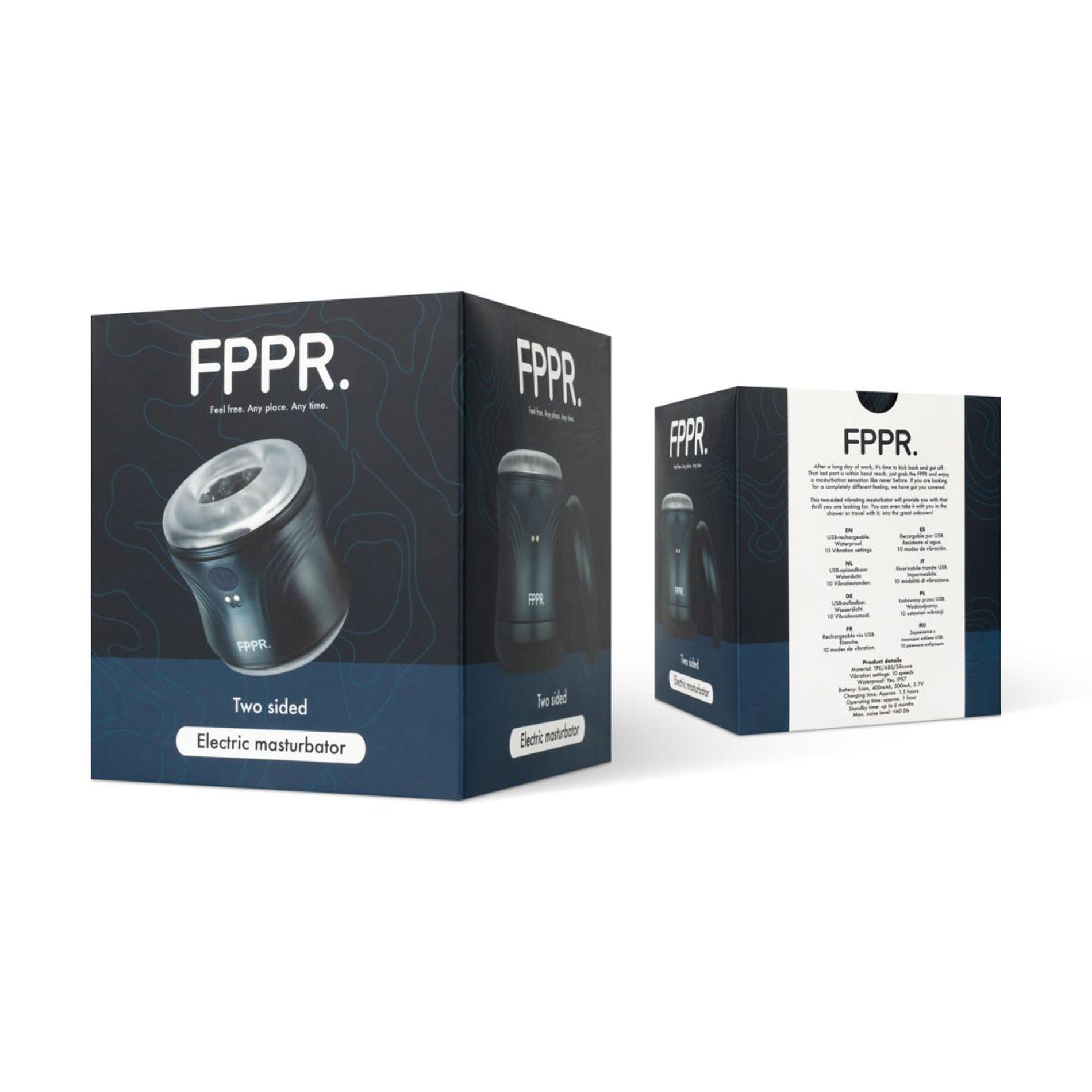 Fppr. - 2 Sided Vibrating Masturbator Blue