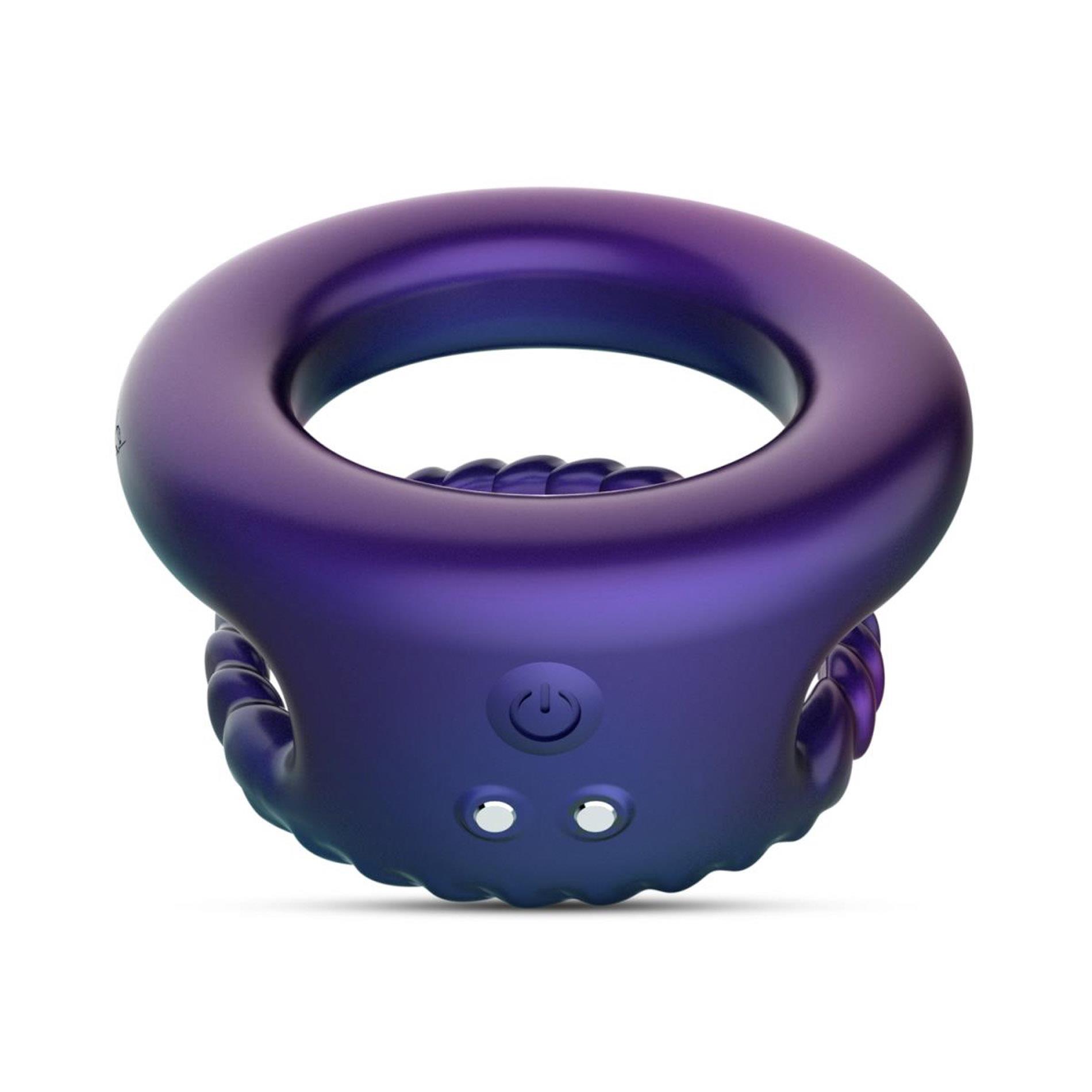 Hueman - Jupiter Vibrating Cock And Ball Ring - Purple