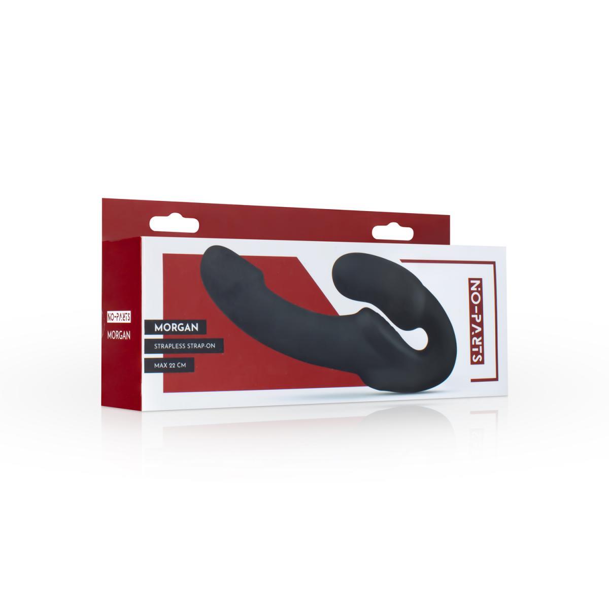 No-Parts - Morgan Strapless Strap-On Dildo - 22 Cm - Black