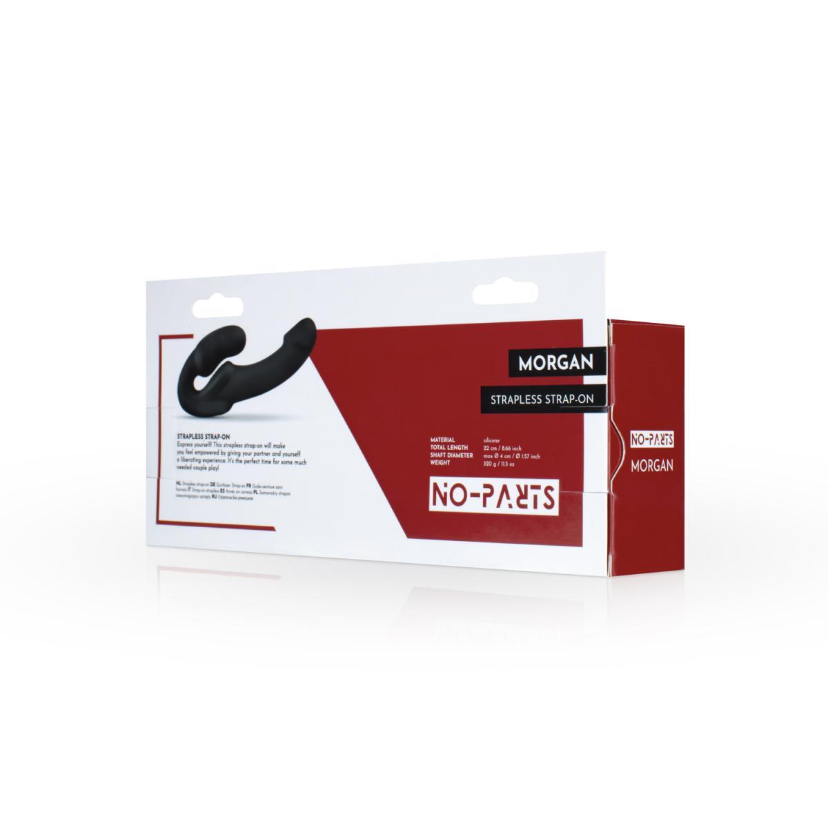 No-Parts - Morgan Strapless Strap-On Dildo - 22 Cm - Black