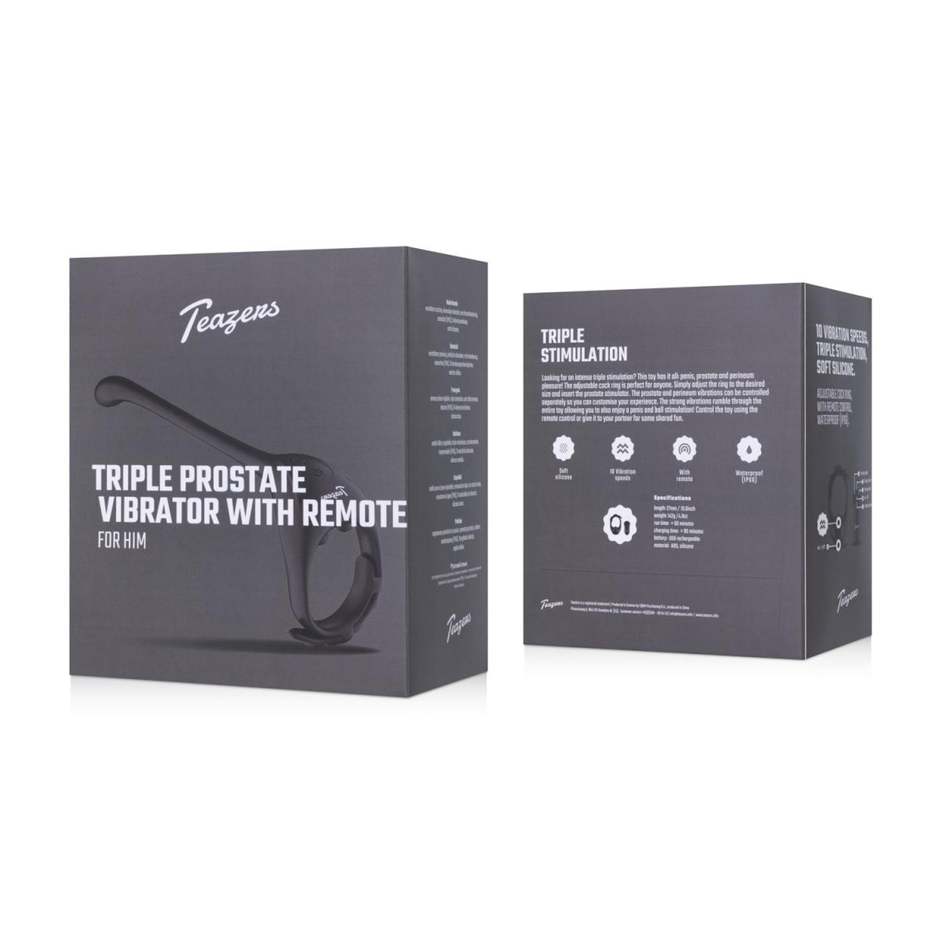Teazers Triple Prostate Vibrator With Remote
