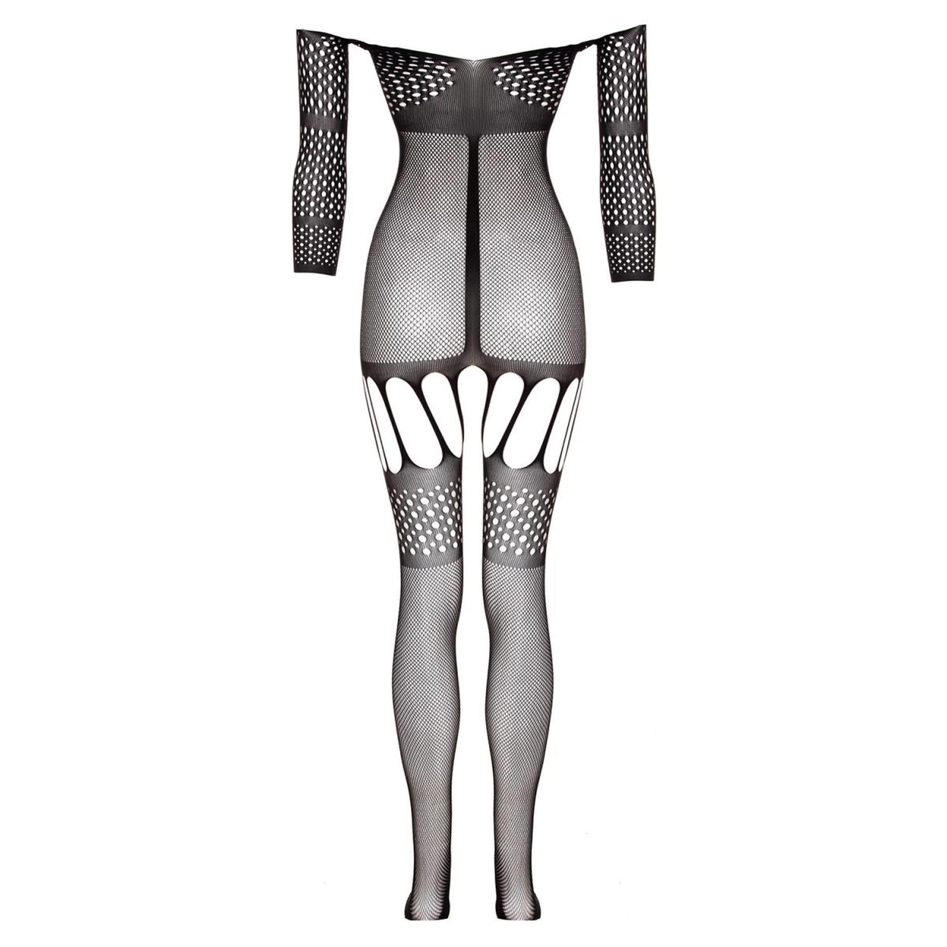 Stunning Suspender-Bodystocking Rosa - Black