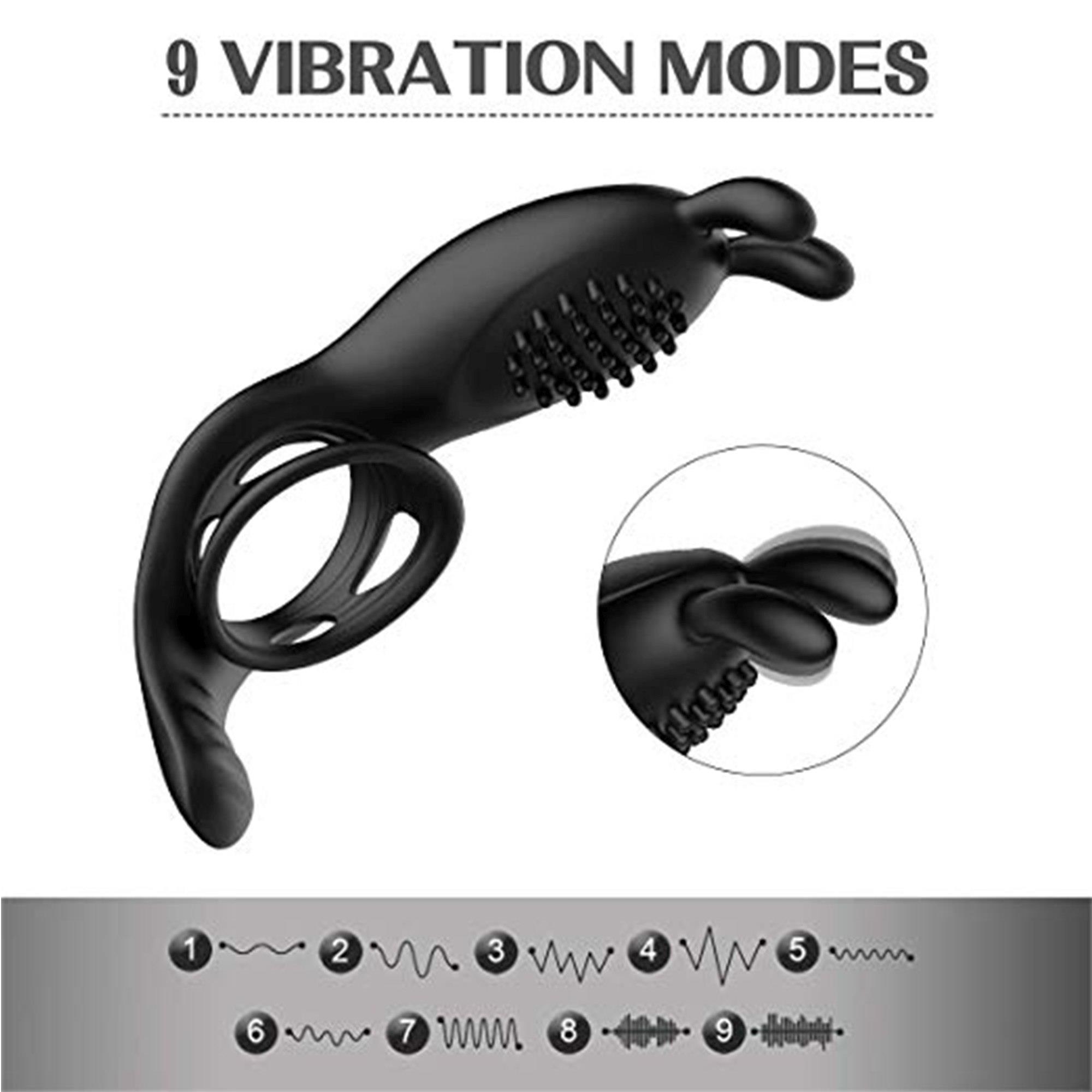 Rabbitvibration Cock Ring With Remote