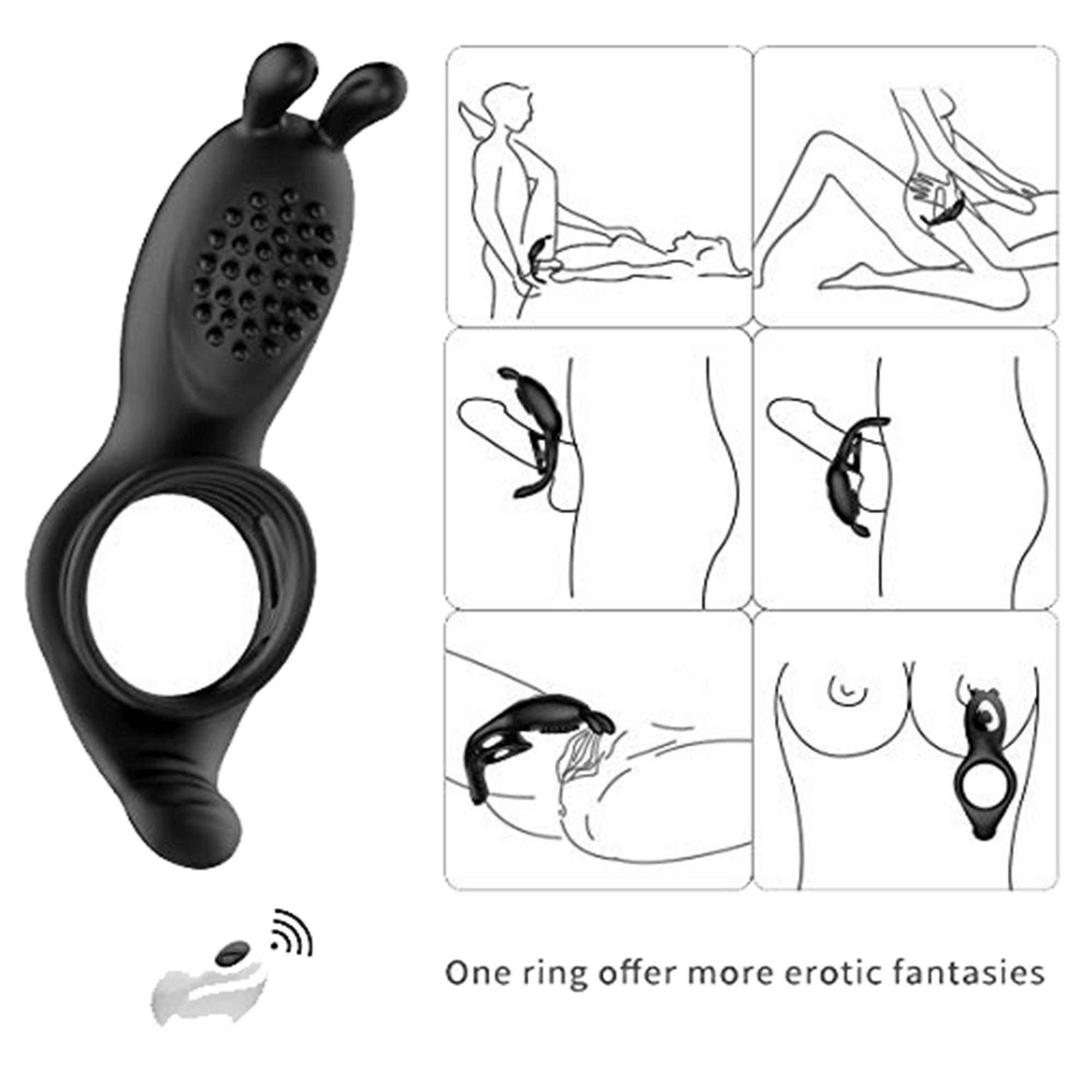 Rabbitvibration Cock Ring With Remote