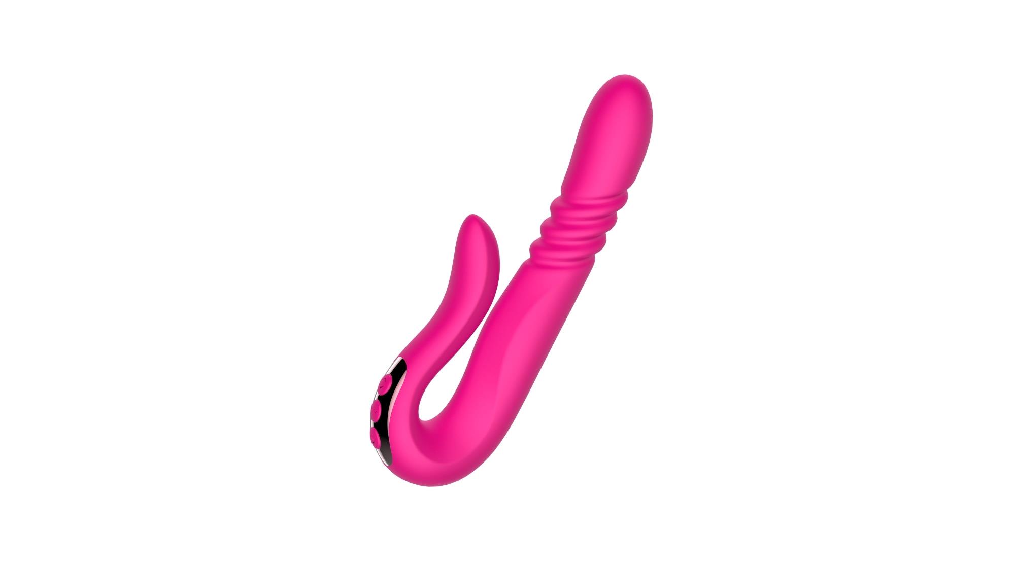Deluxe Twirling Vibrating Thruster Red