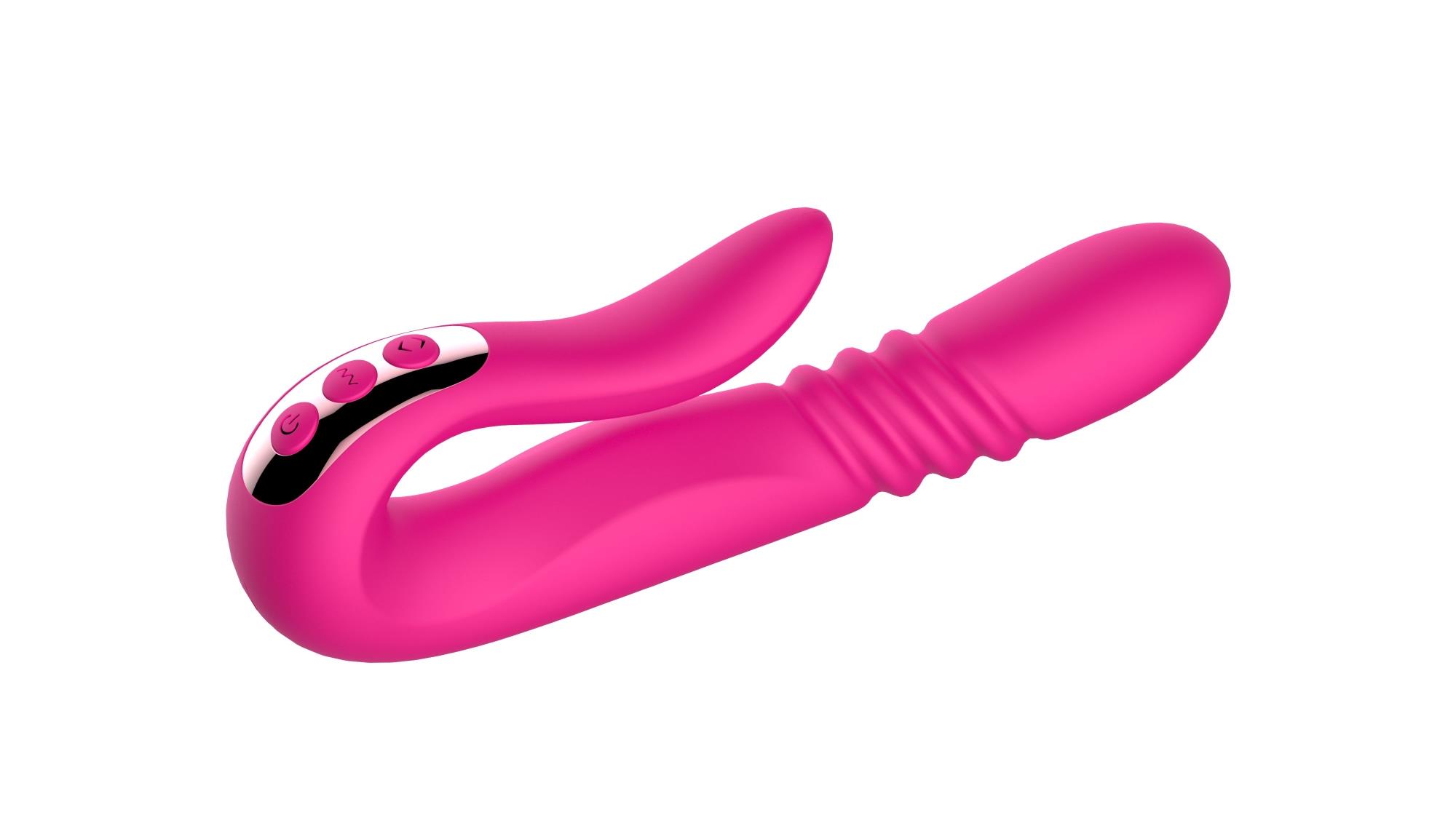 Deluxe Twirling Vibrating Thruster Red