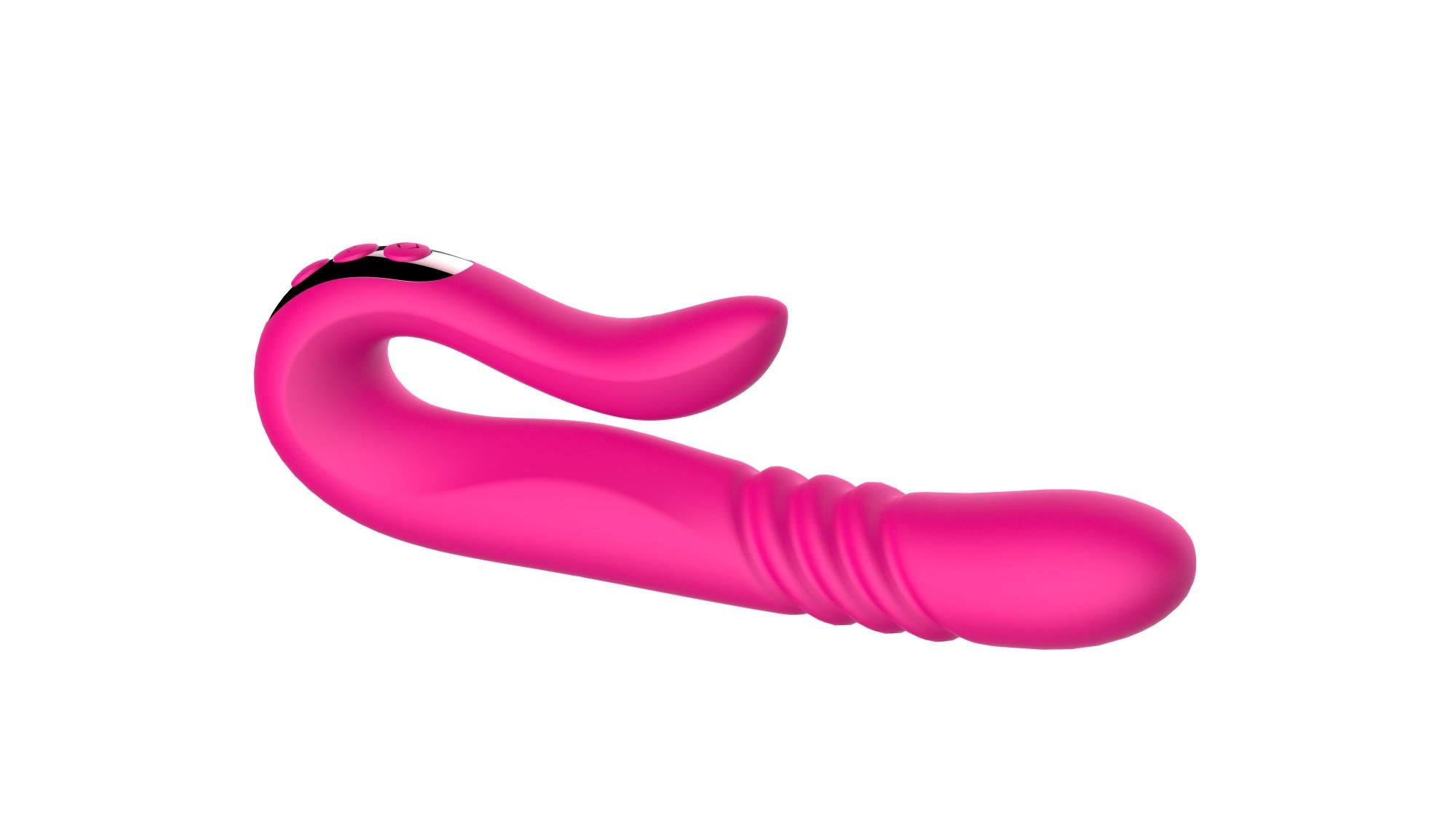 Deluxe Twirling Vibrating Thruster Red