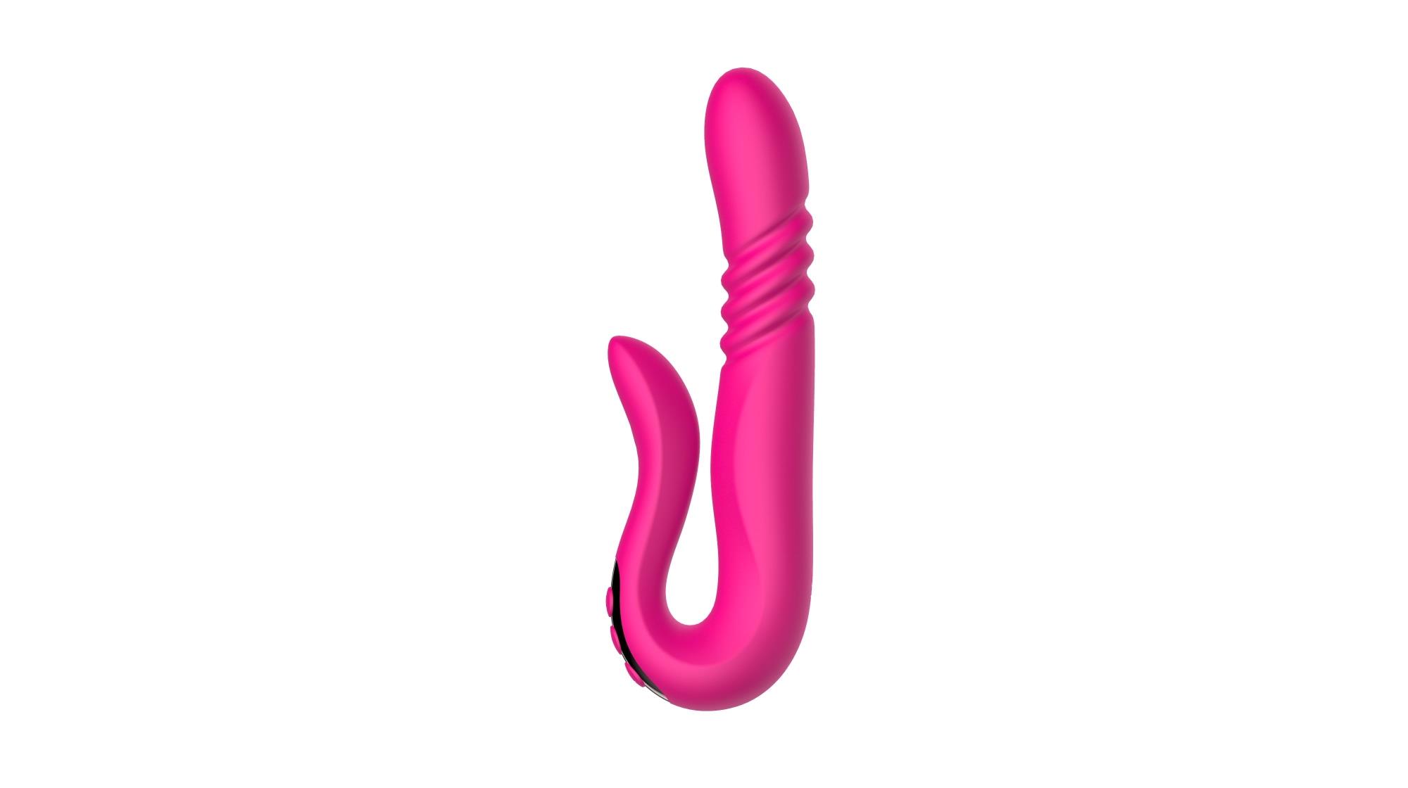 Deluxe Twirling Vibrating Thruster Red