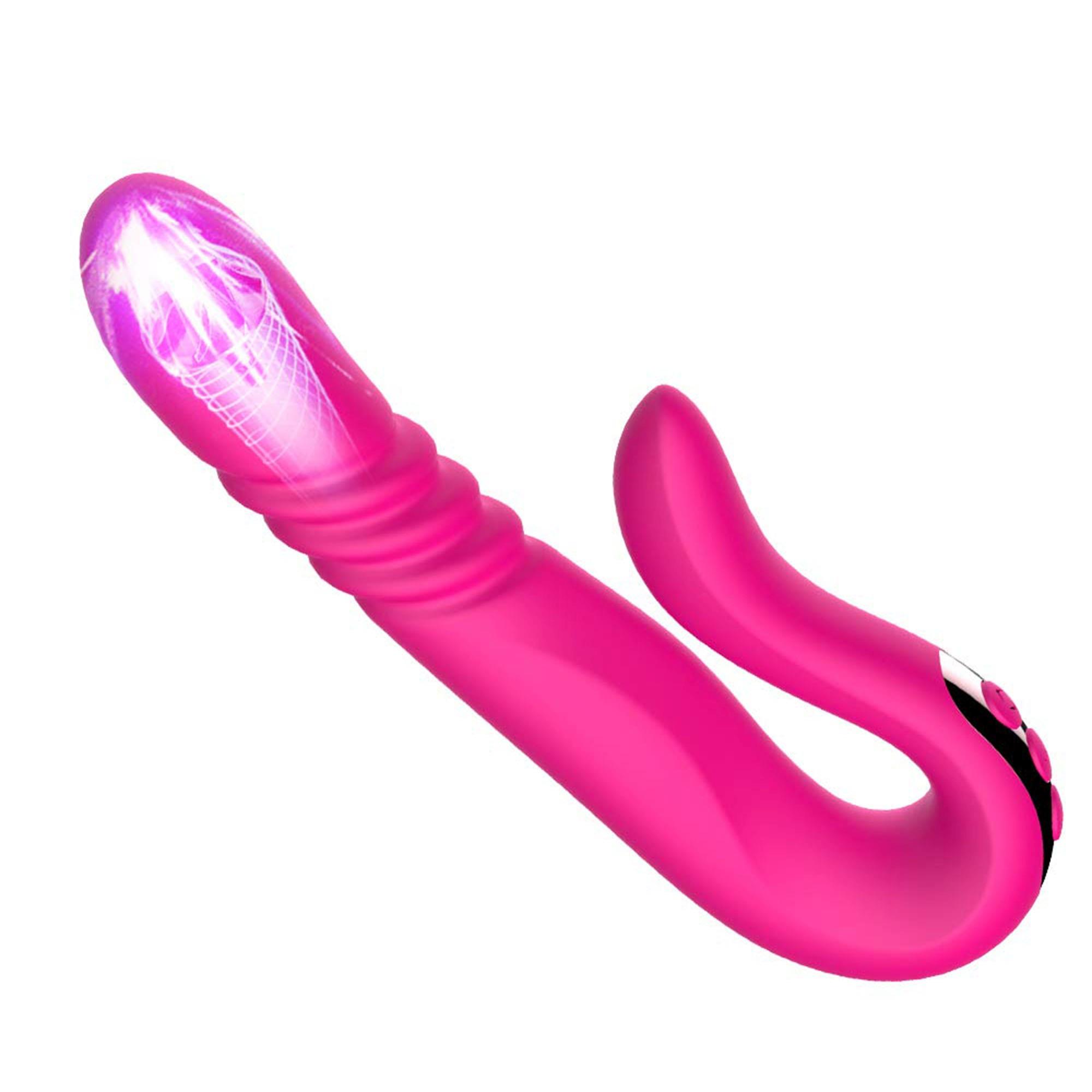 Deluxe Twirling Vibrating Thruster Red
