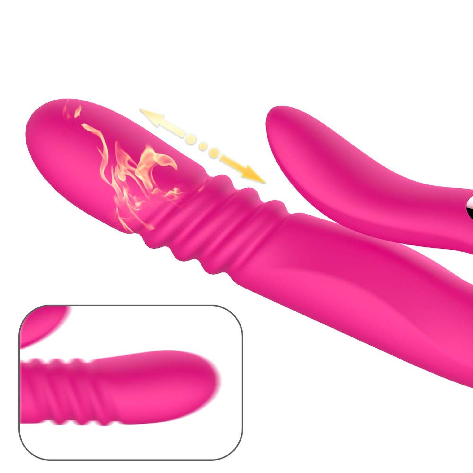 Deluxe Twirling Vibrating Thruster Red