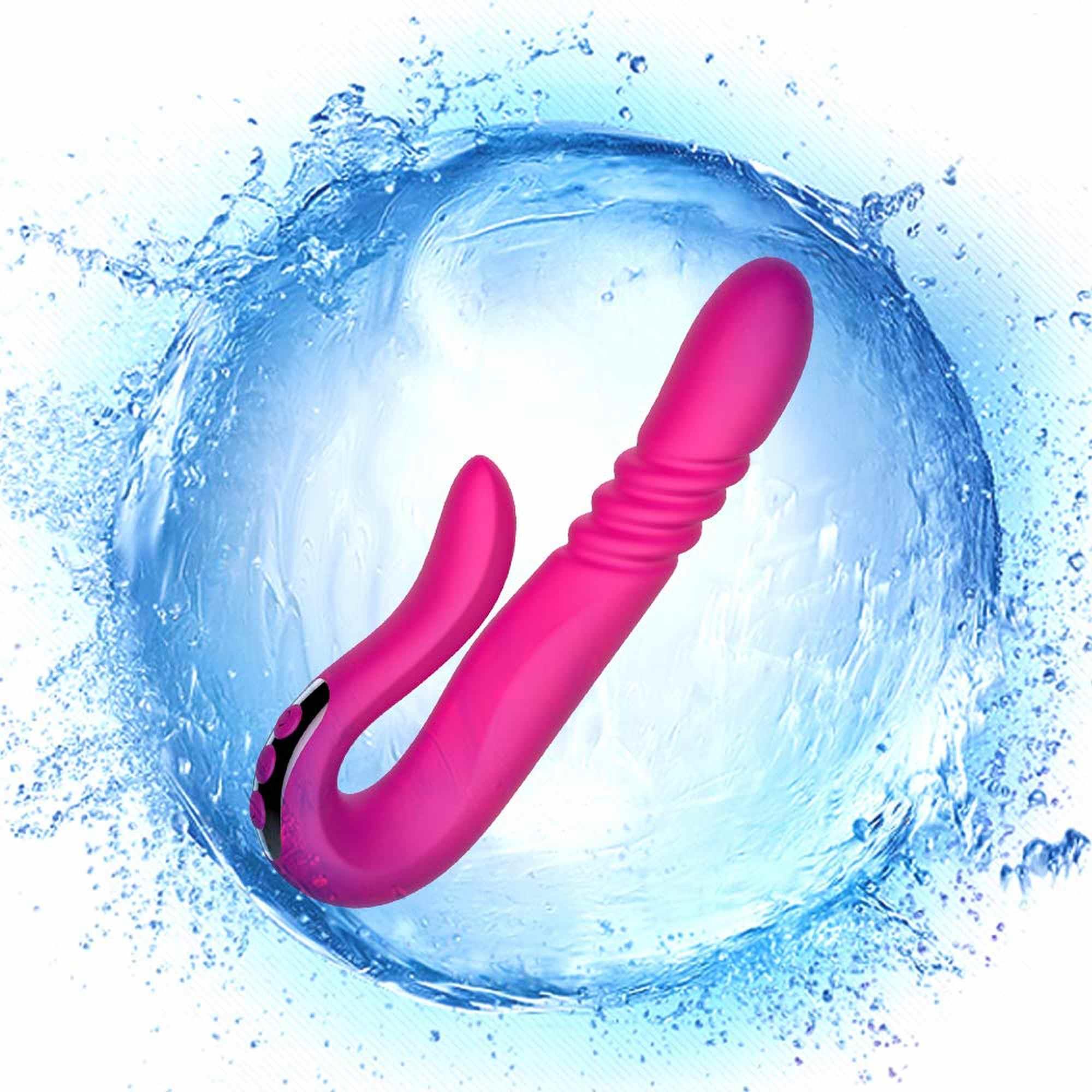 Deluxe Twirling Vibrating Thruster Red