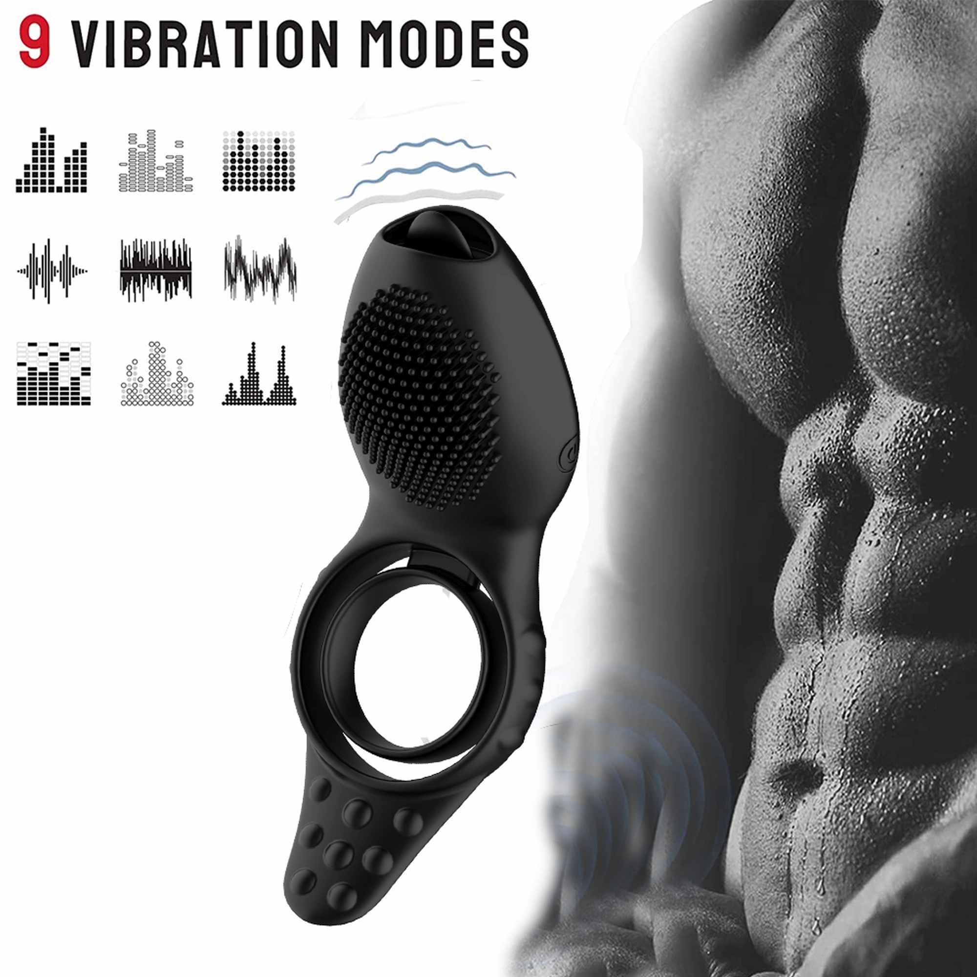 Remote Powerful Tognue Simulate Cock Ring