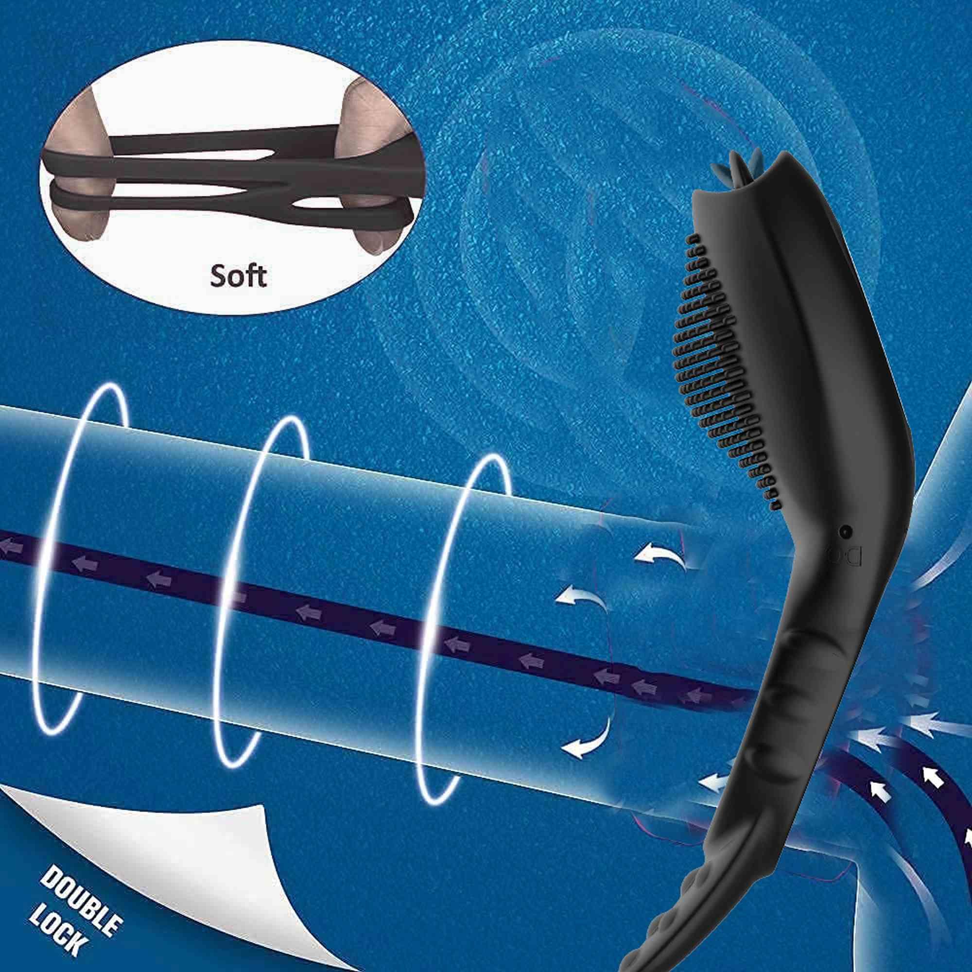 Remote Powerful Tognue Simulate Cock Ring