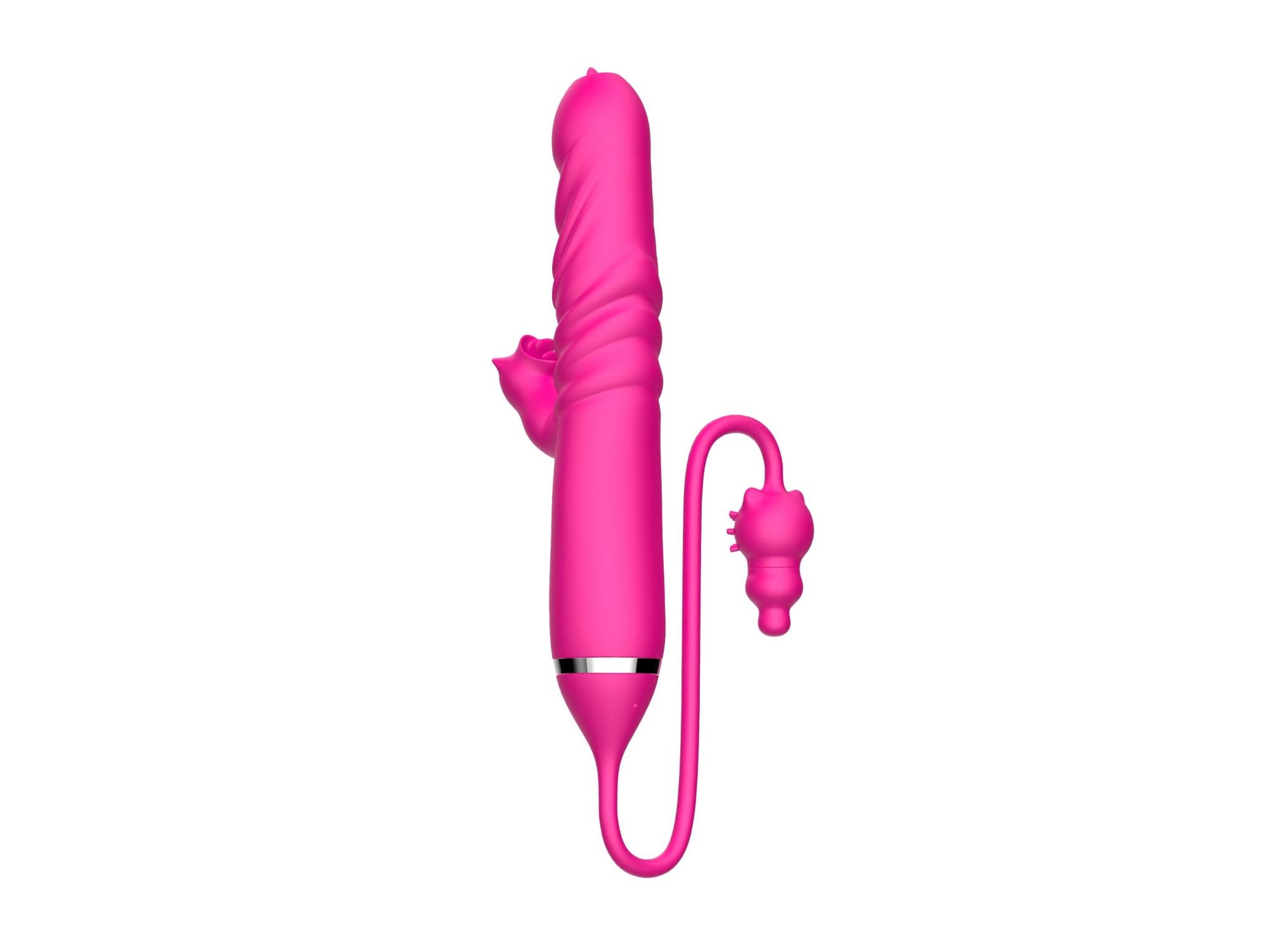 Tongue Licking Triple Stimulation Thrusting Vibrator
