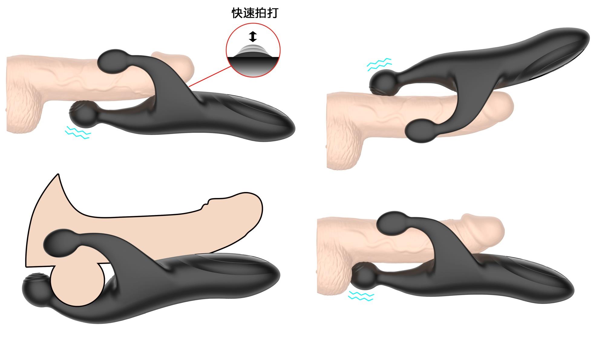 Tapping And Vibrating Penis Stimulator