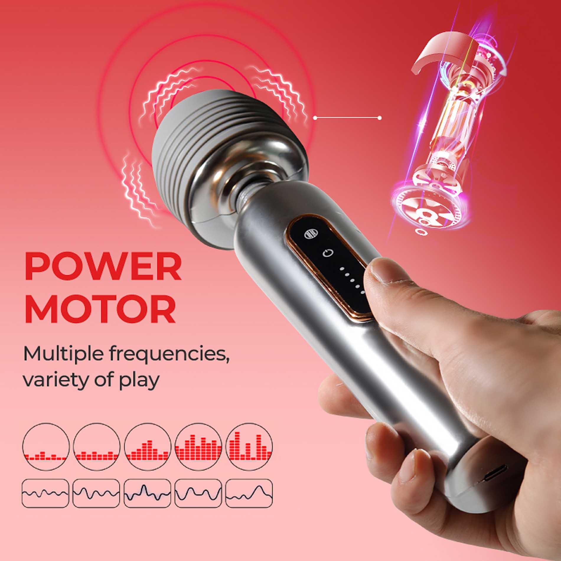 Wand Massagers Shining Metallic Luster