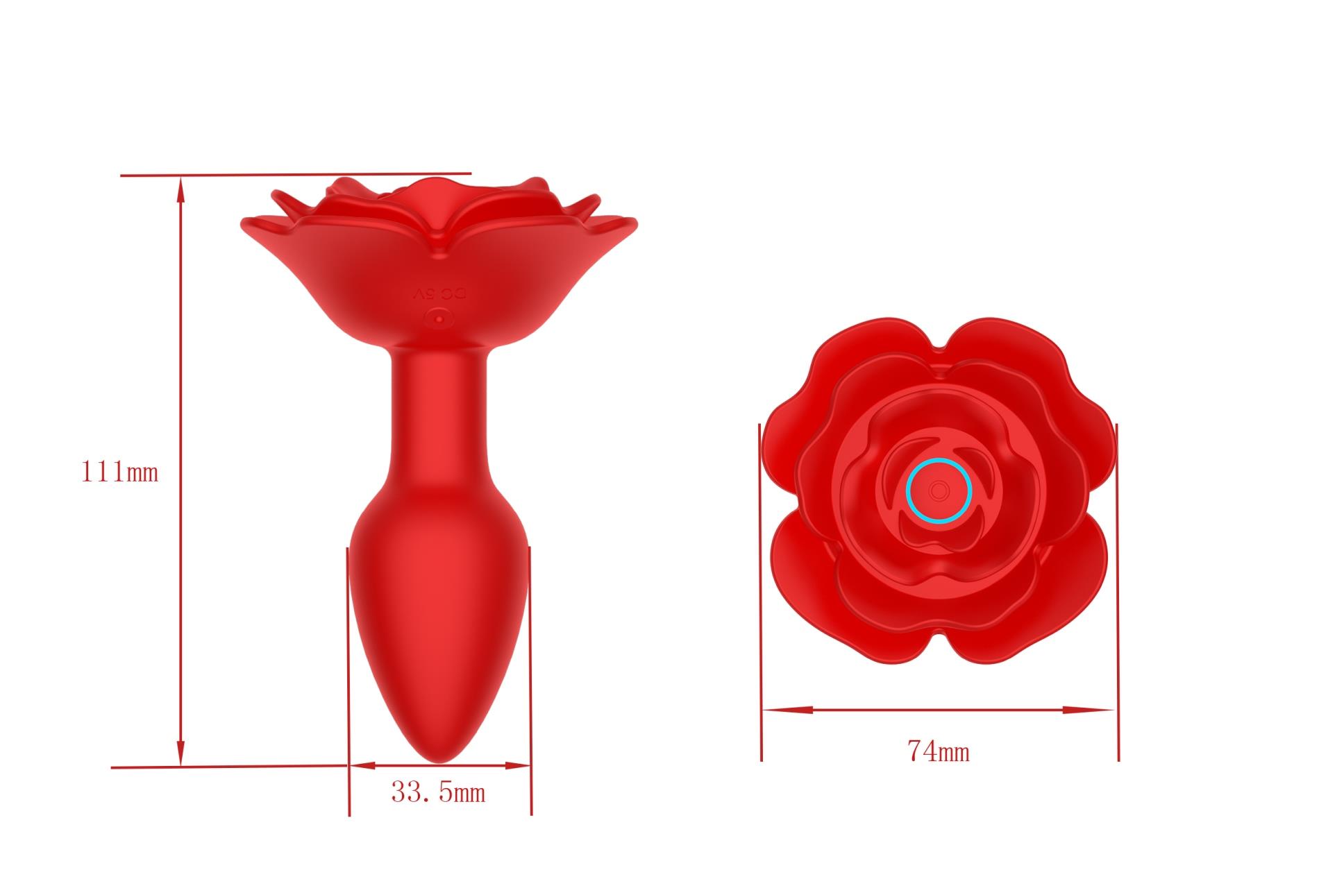 Rose Rotating Anal Plug