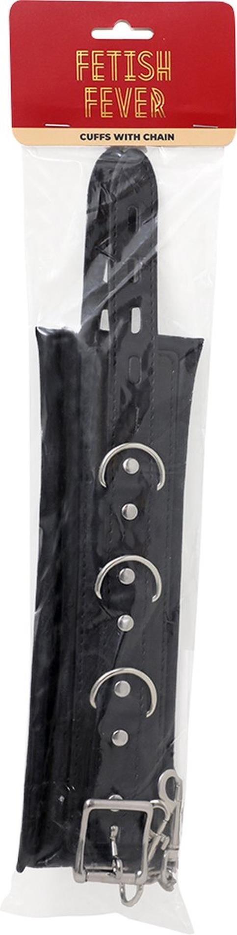 Fetish Fever - Cuffs With Chain - Black