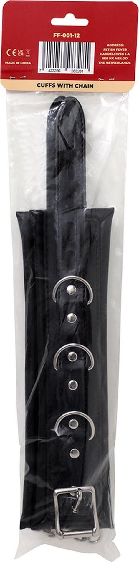 Fetish Fever - Cuffs With Chain - Black