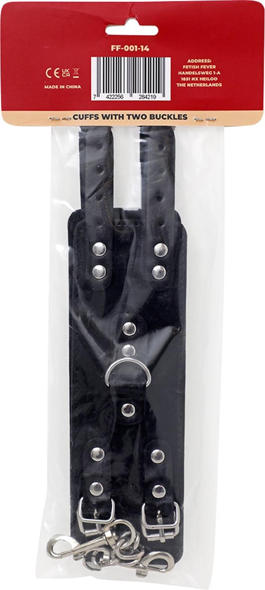 Fetish Fever - Cuffs With Two Buckles - Black