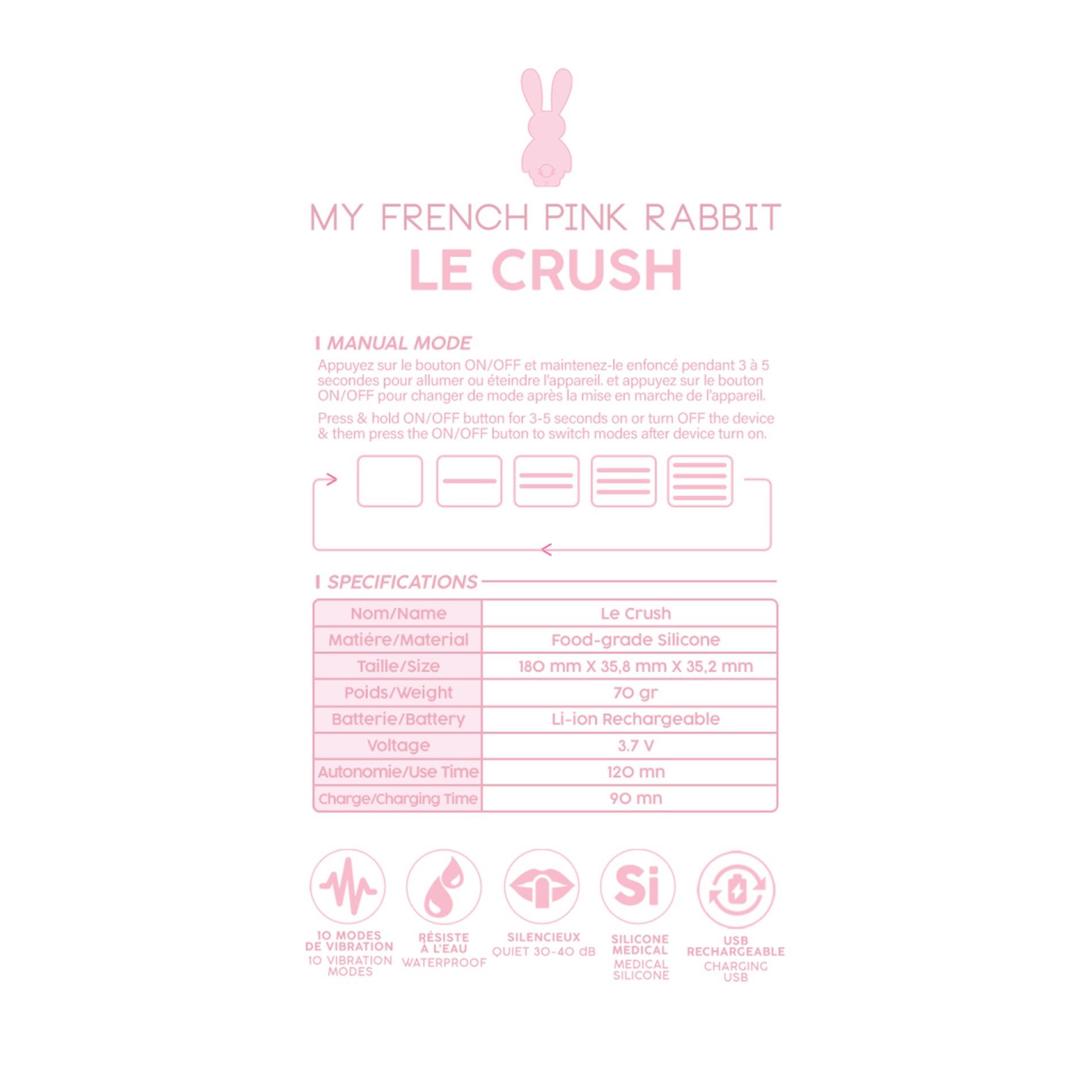 Jajeczko sterowane aplikacją Le Crush Rose Pale