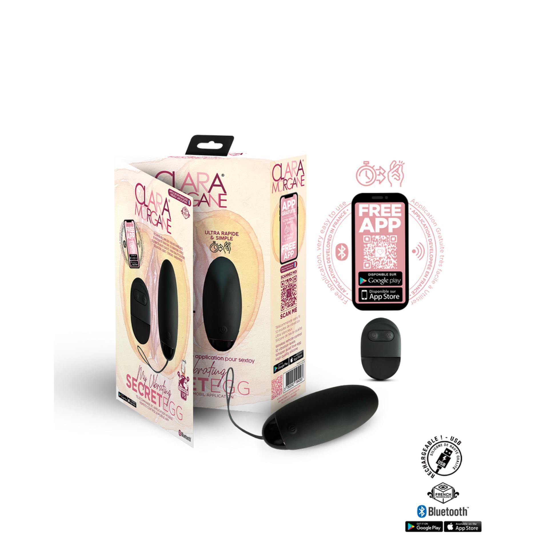 My Vibrating Secret Egg Black - App Controlled