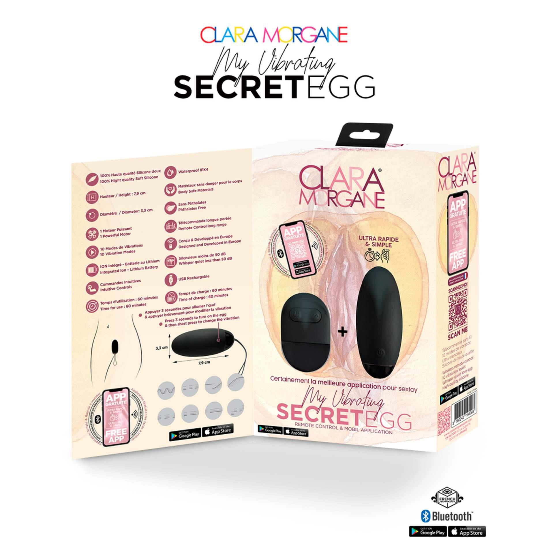 My Vibrating Secret Egg Black - App Controlled