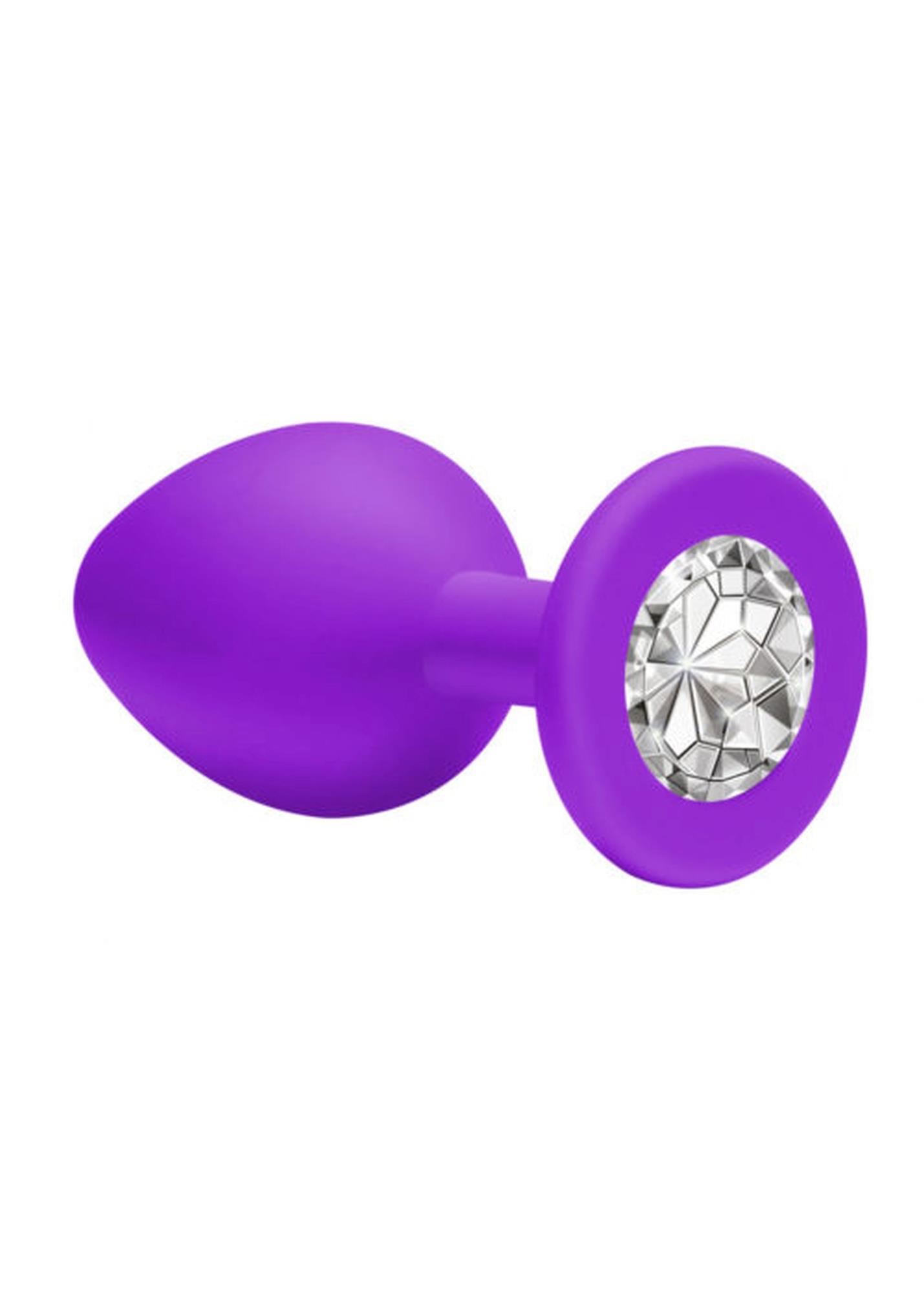 Plug-Anal Plug Emotions Cutie Medium Purple Clear Crystal