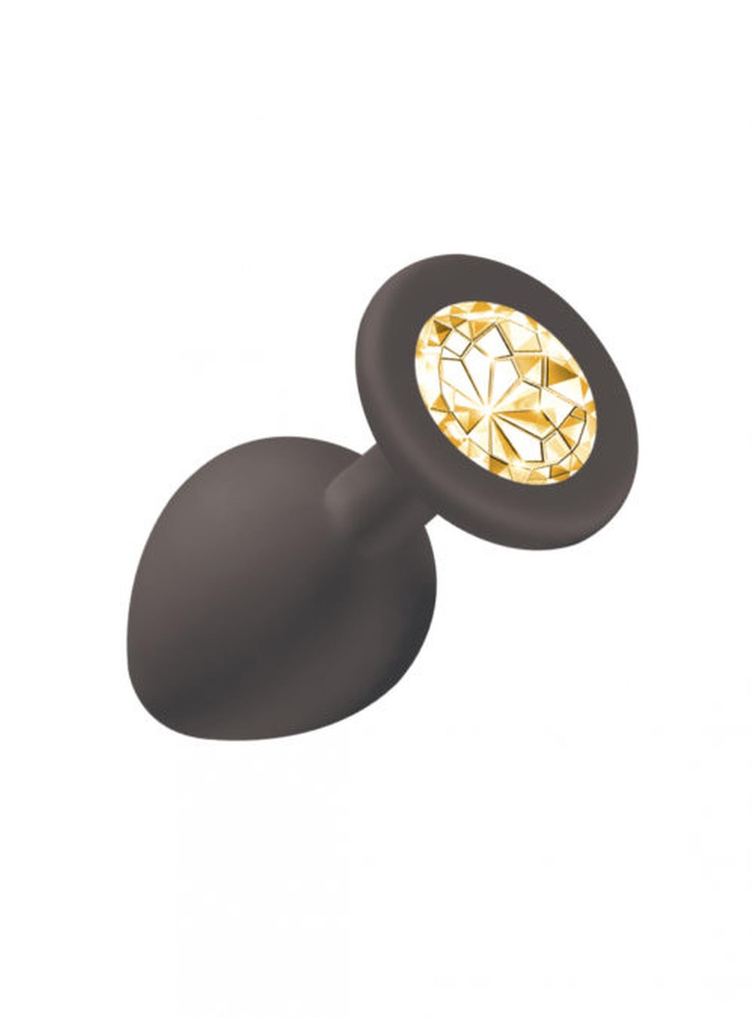 Plug-Anal Plug Emotions Cutie Medium Black Golden Crystal