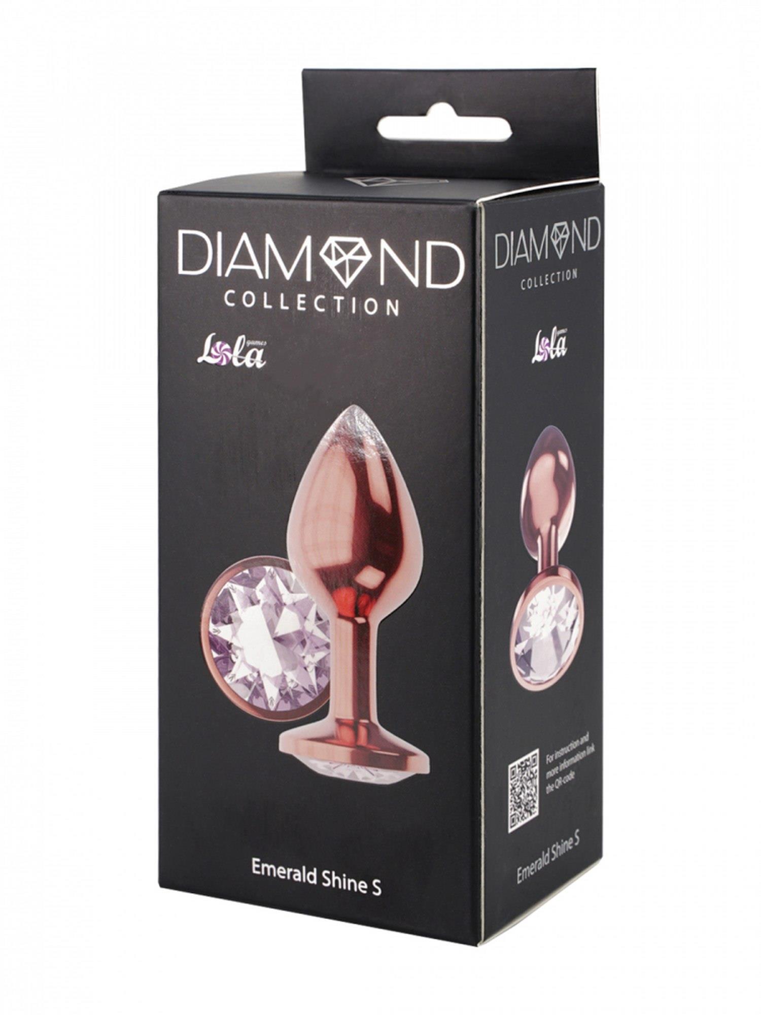 Plug-Butt Plug Diamond Moonstone Shine S Rose Gold
