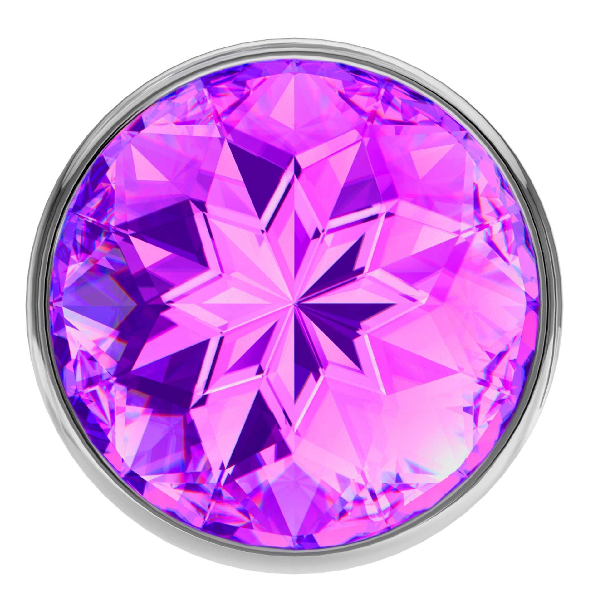 Enlarged Anal Plug Diamond Purple Sparkle Xl
