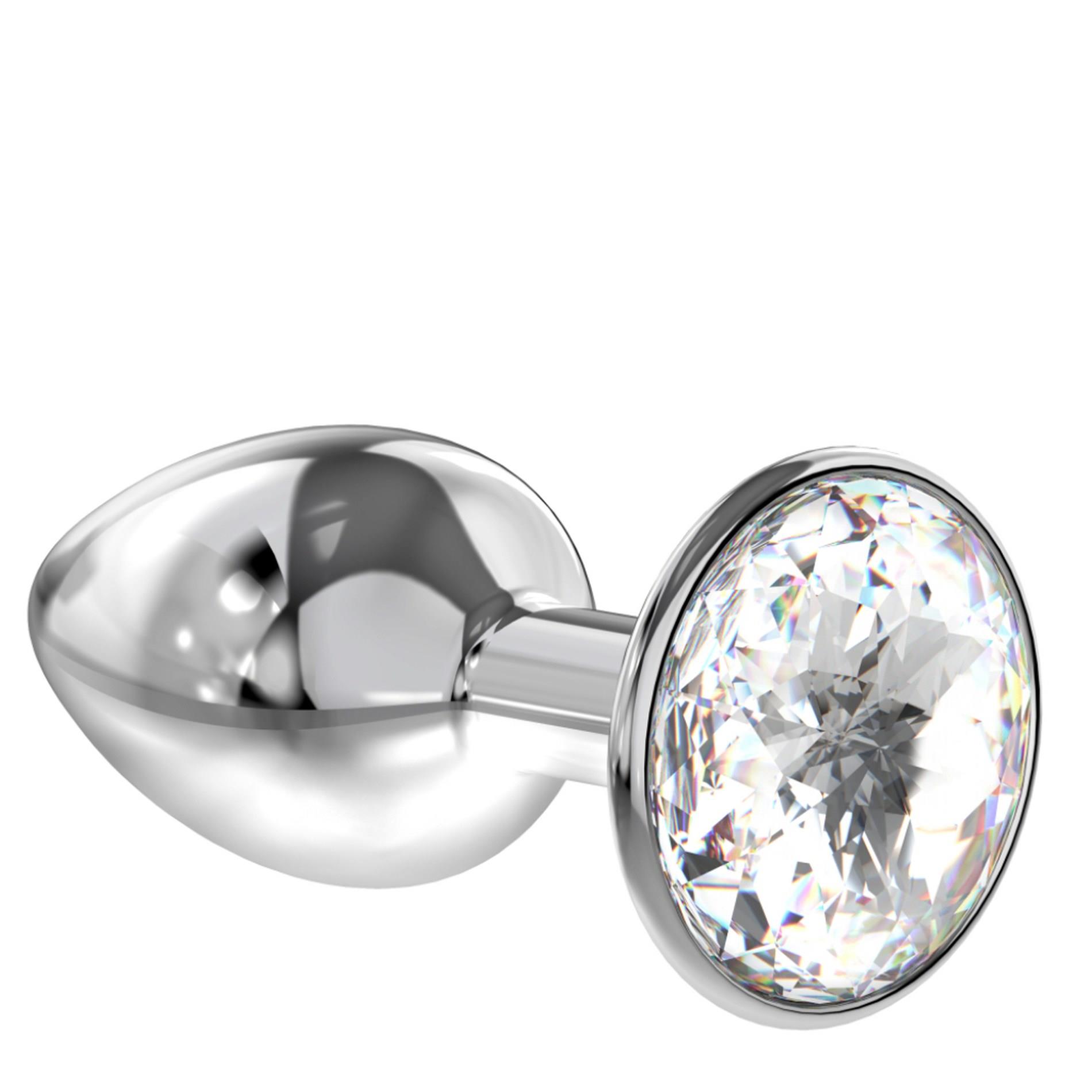 Enlarged Anal Plug Diamond Clear Sparkle Xl