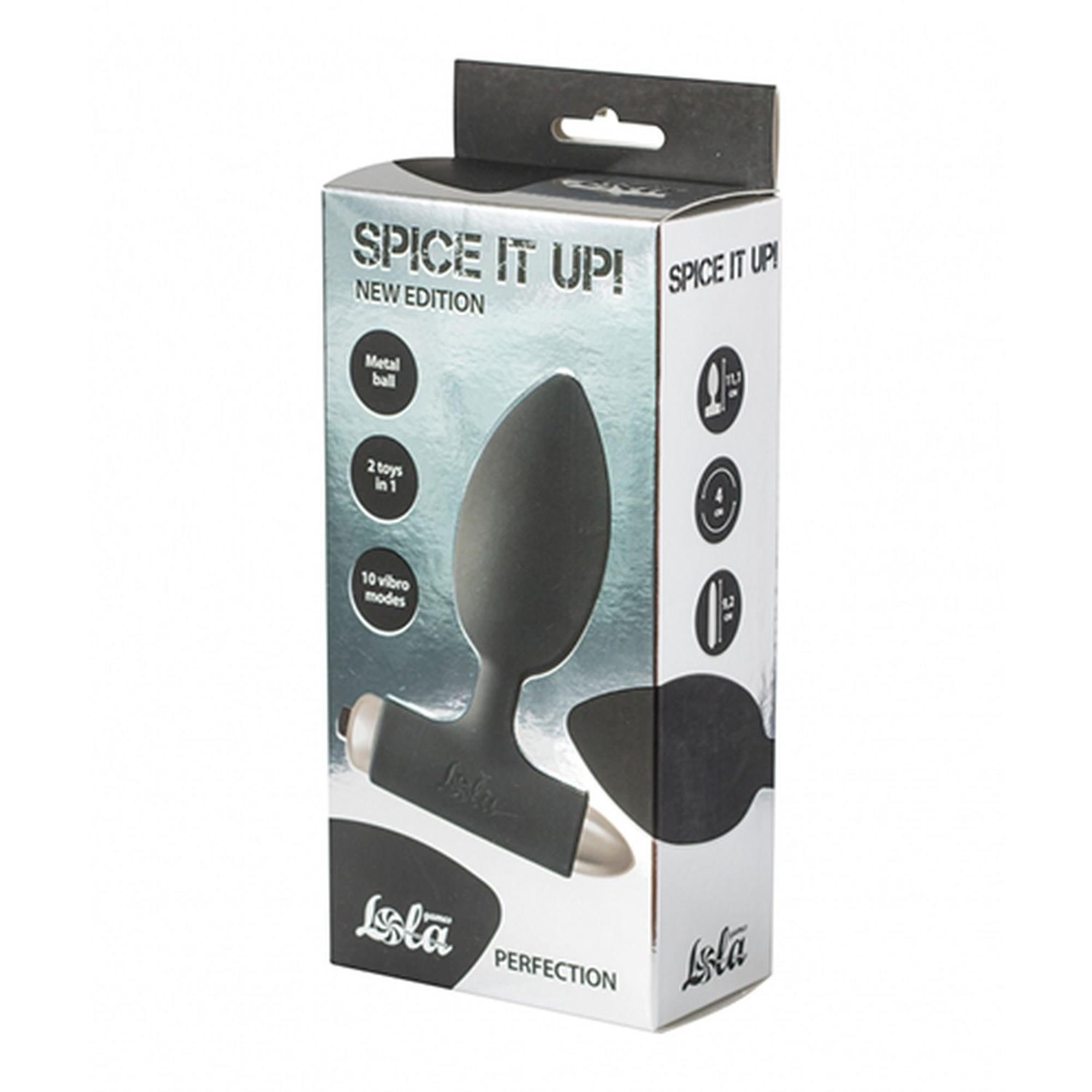 Vibrating Anal Plug Spice It Up New Edition Perfection Black