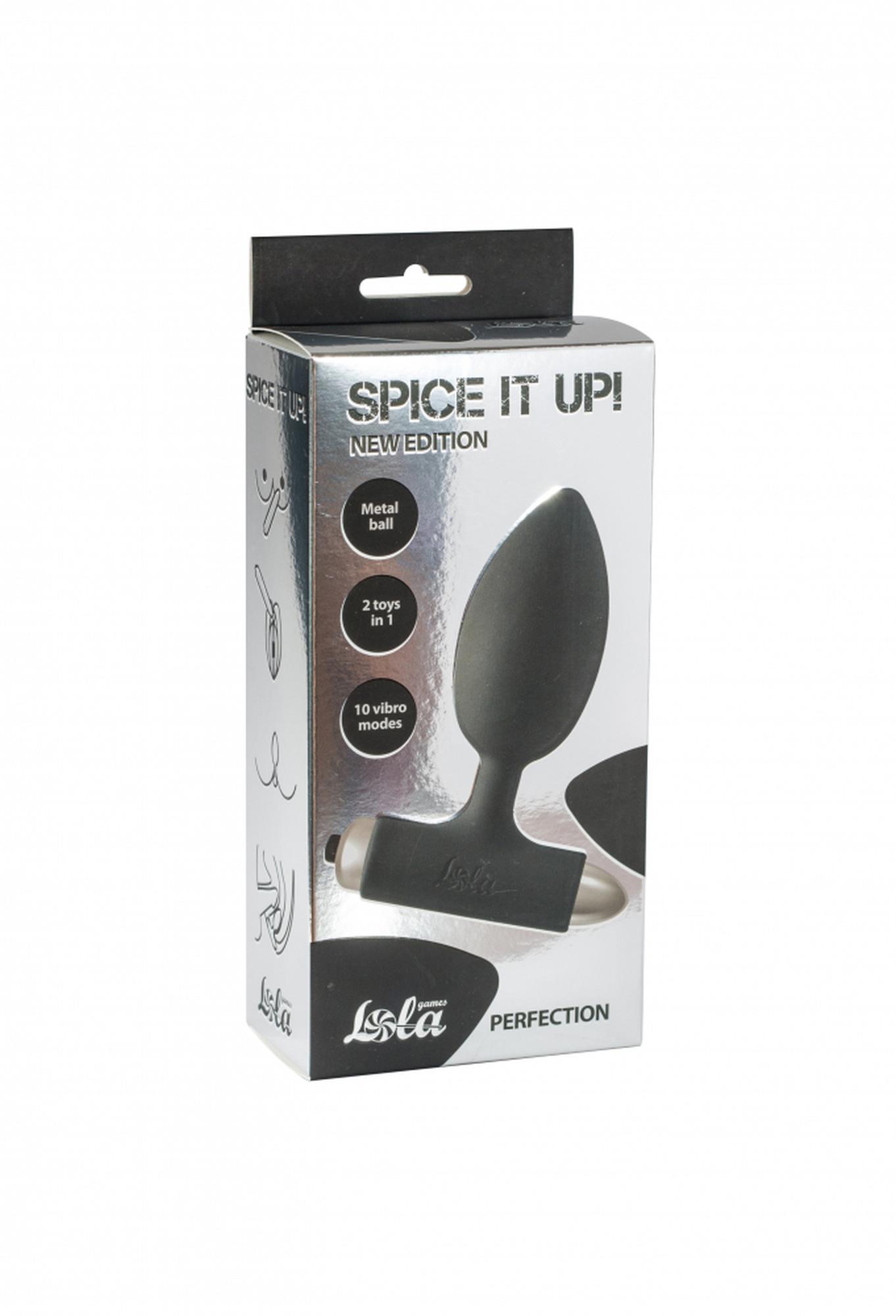 Vibrating Anal Plug Spice It Up New Edition Perfection Black