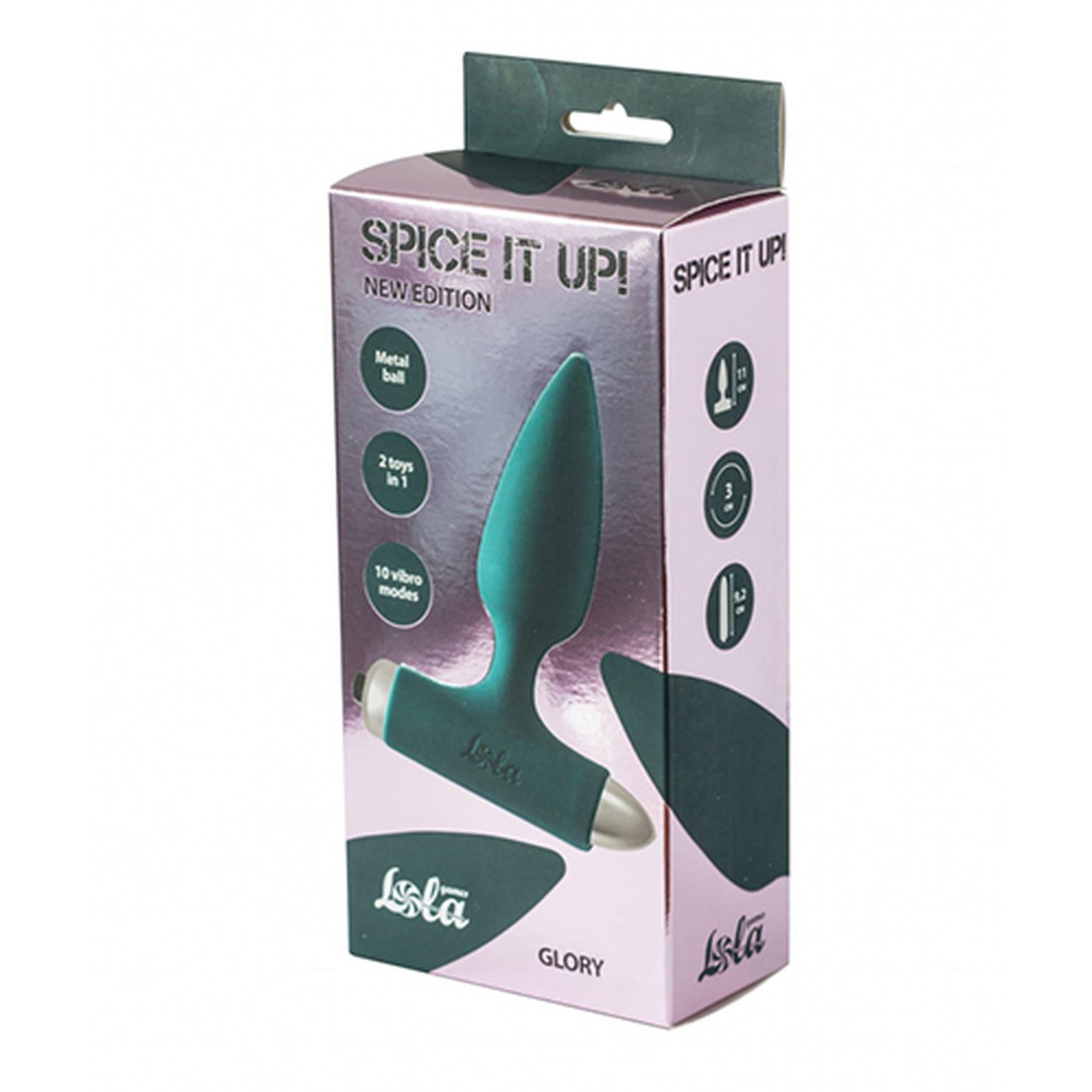 Vibrating Anal Plug Spice It Up New Edition Glory Dark Green