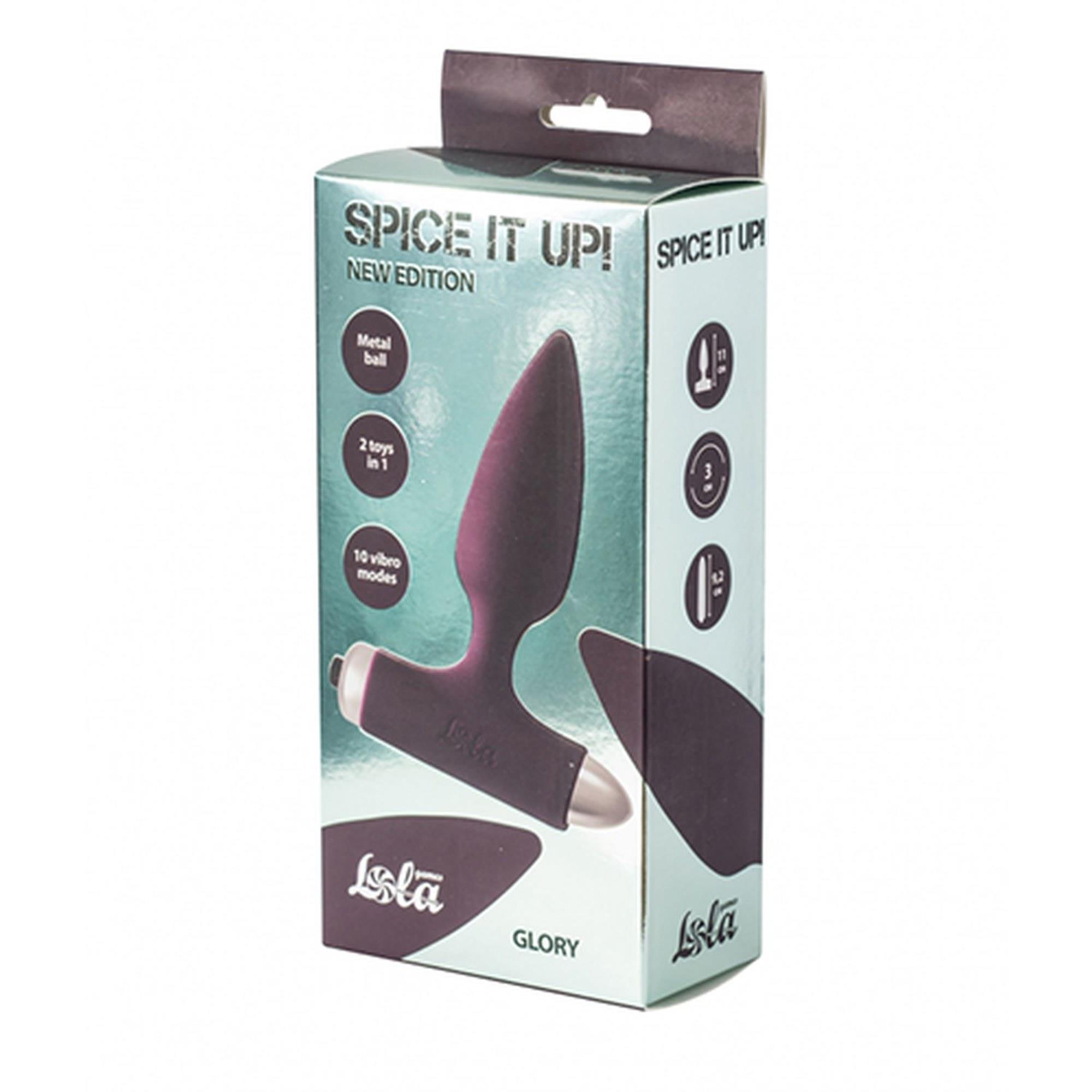 Vibrating Anal Plug Spice It Up New Edition Glory Wine Red