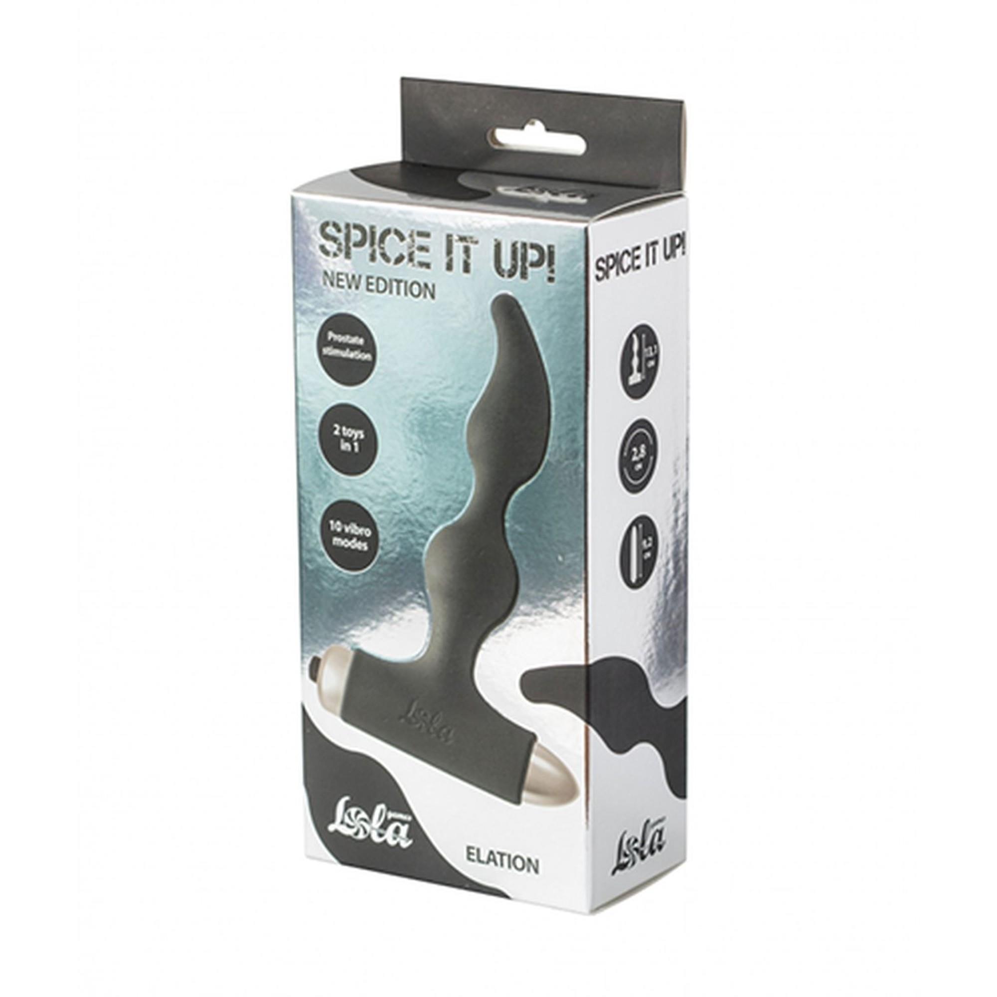 Vibrating Anal Plug Spice It Up New Edition Elation Black
