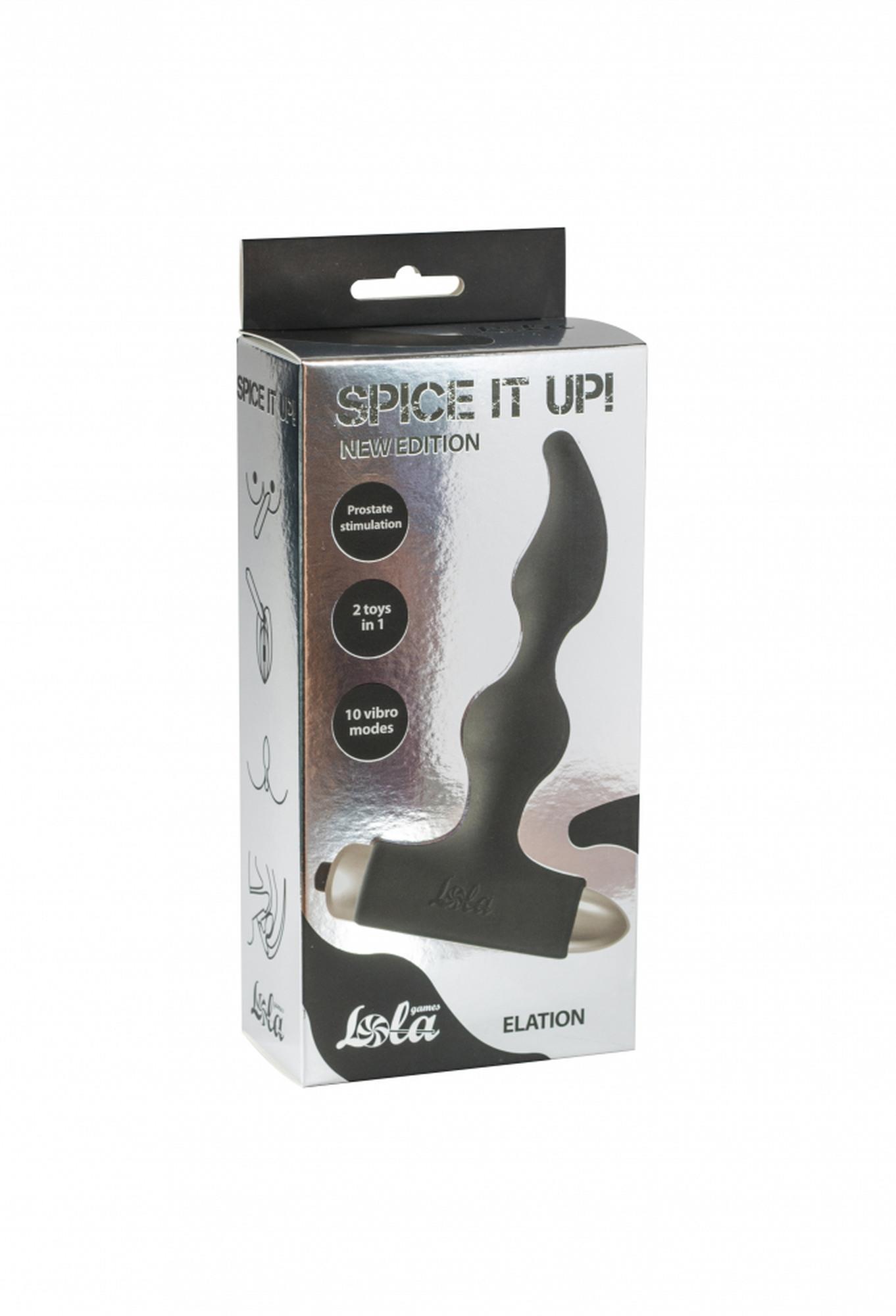 Vibrating Anal Plug Spice It Up New Edition Elation Black