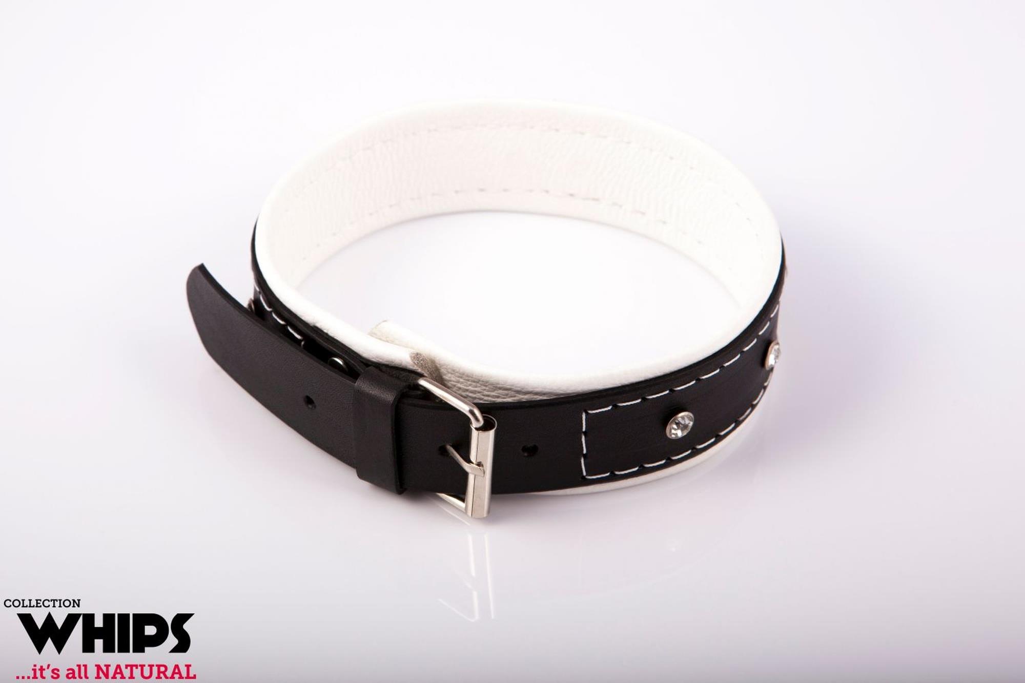 Wiązania - Obroża Damska 4 Cm, Biała