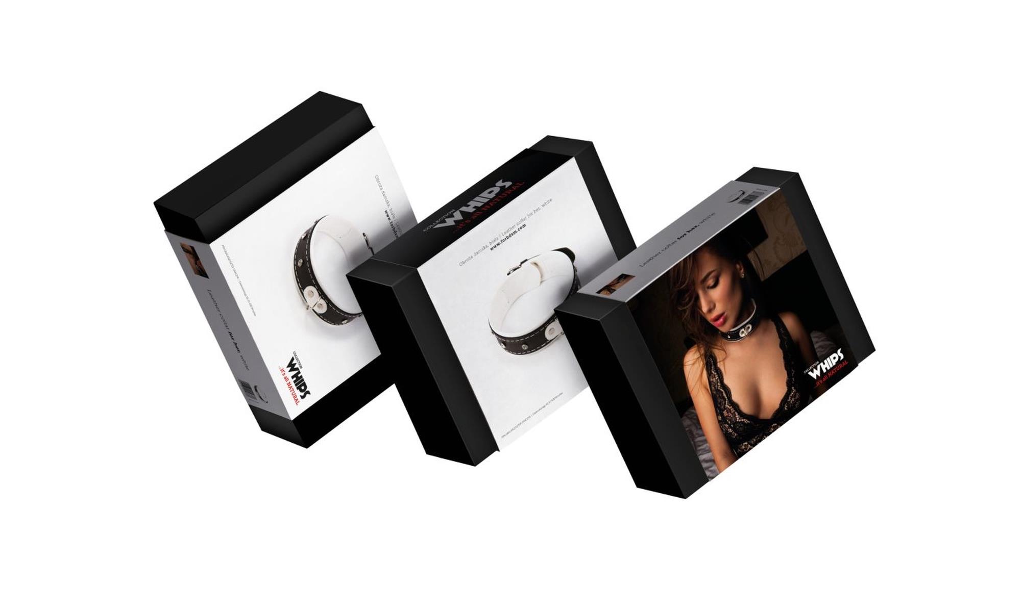 Wiązania - Obroża Damska 4 Cm, Biała