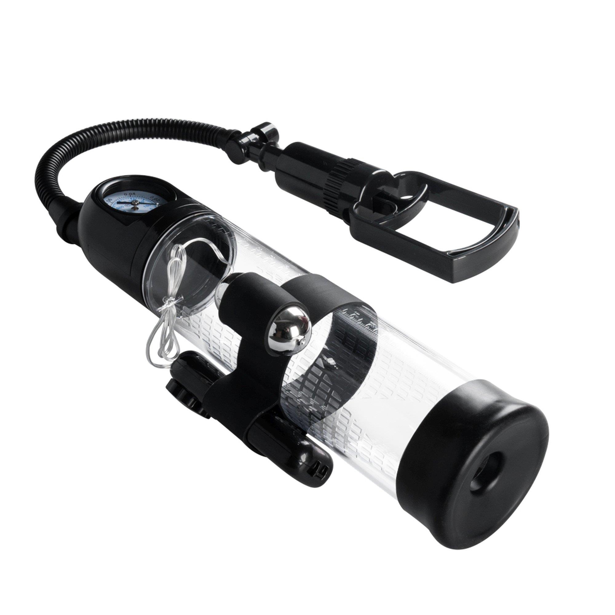 Pompka-Powerpump Master Vibrating - Black&Clear